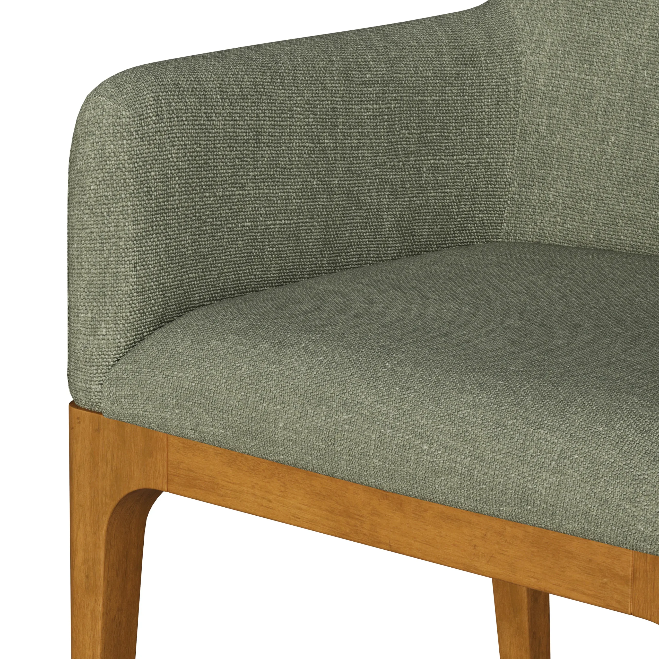 Rosin Dining Armchair - Smoked Oak and Welsh Green - Image 8
