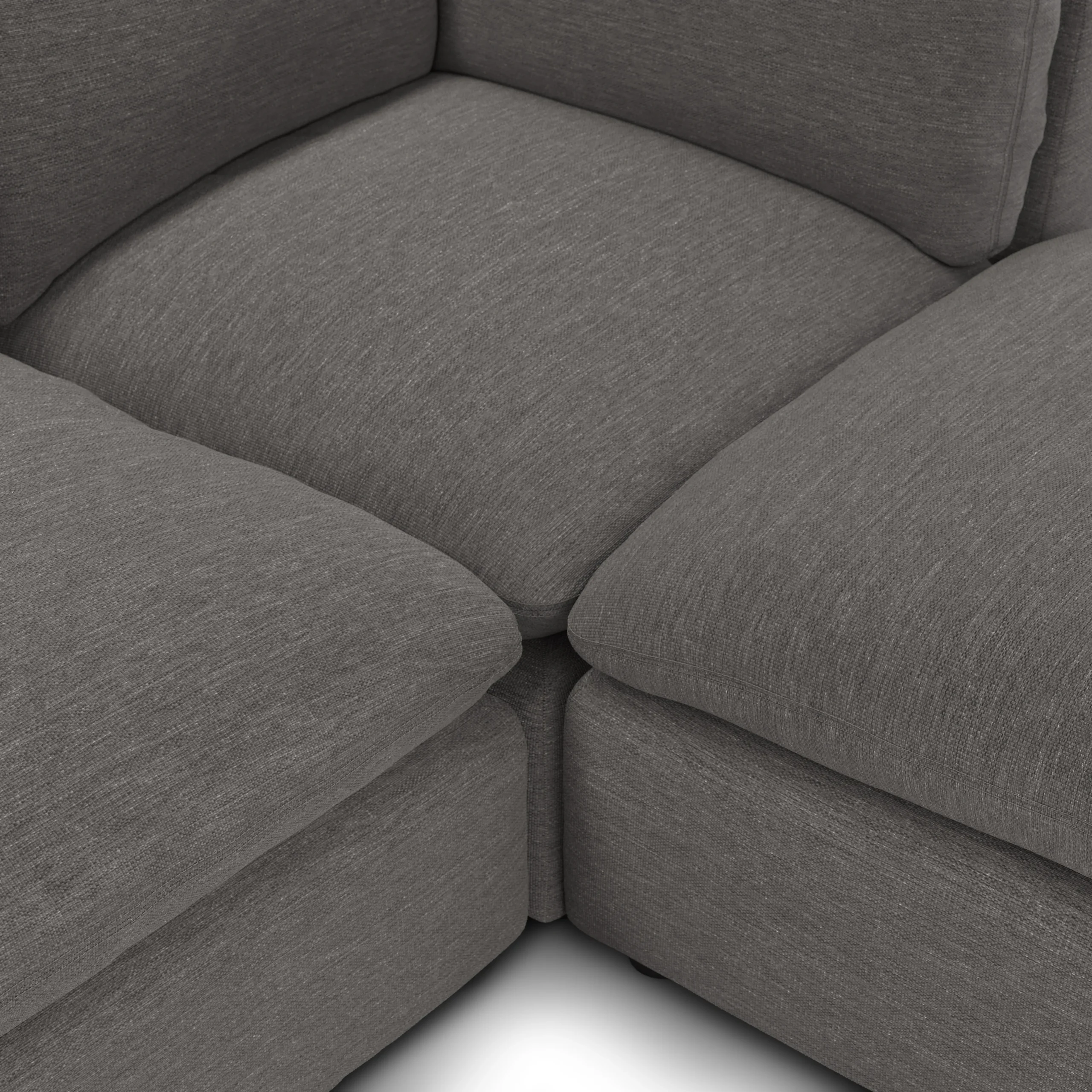 Leigh 121.5_ Modular 3-Seater U-Shaped Sectional - Silver Gray - Image 8