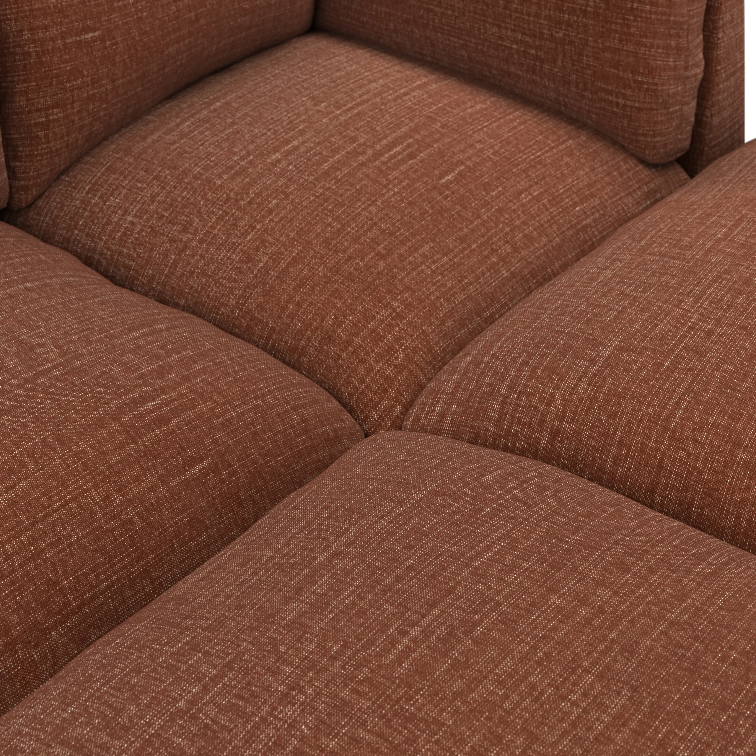 Leigh 121.5_ Modular Open Pit Sectional - Napa Rust - Image 8