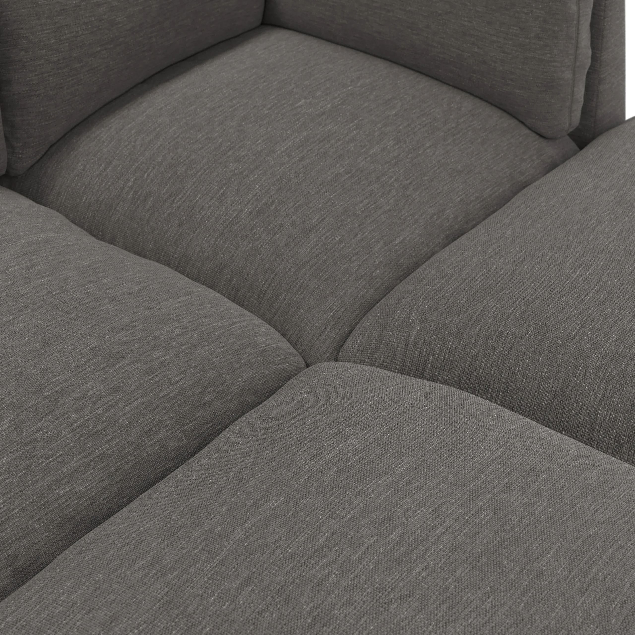 Leigh 121.5_ Modular Open Pit Sectional - Silver Gray - Image 8