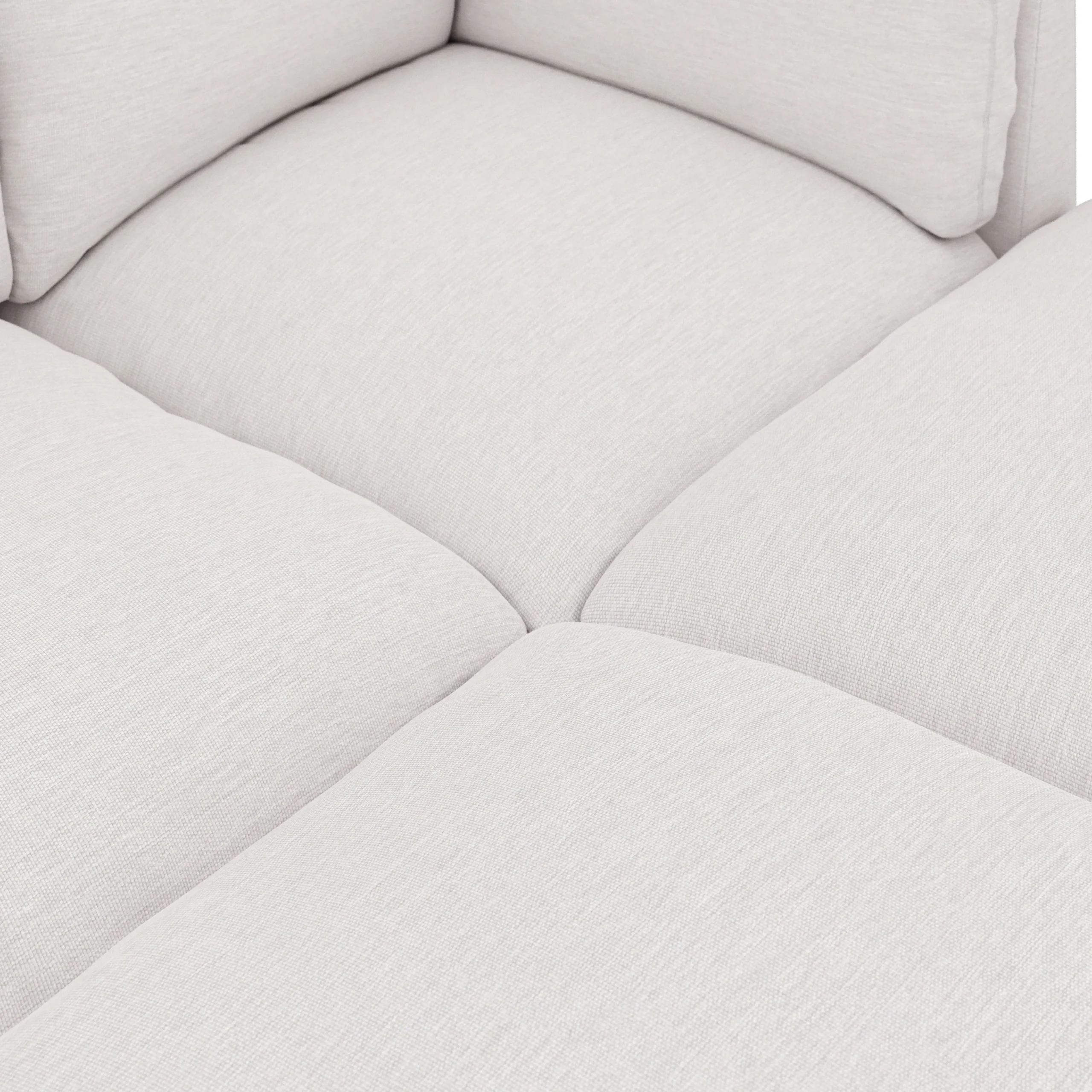 Leigh 121.5_ Modular Open Pit Sectional - Silver Ivory - Image 8