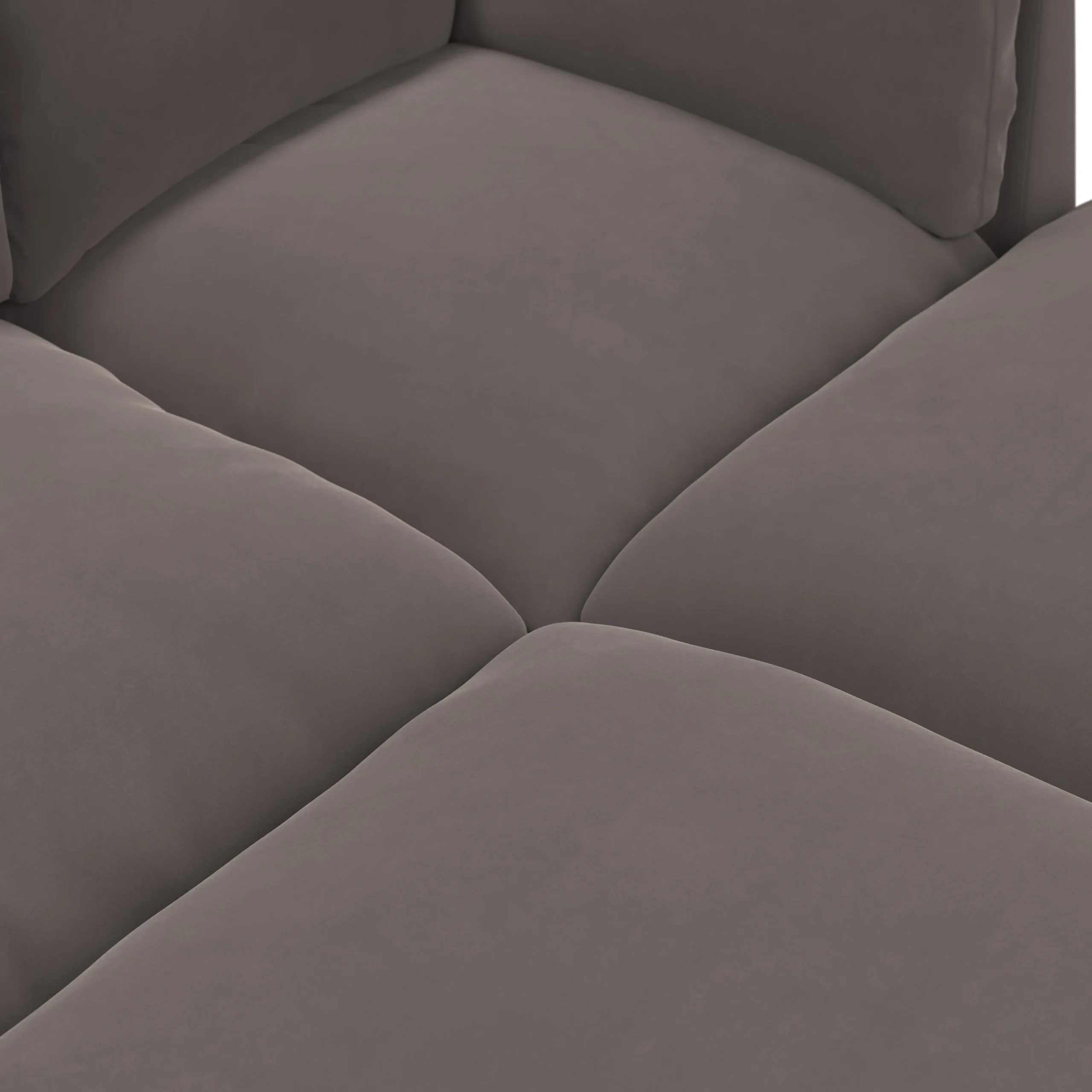 Leigh 121.5_ Velvet Modular Open Pit Sectional - Hale Warm Gray - Image 8