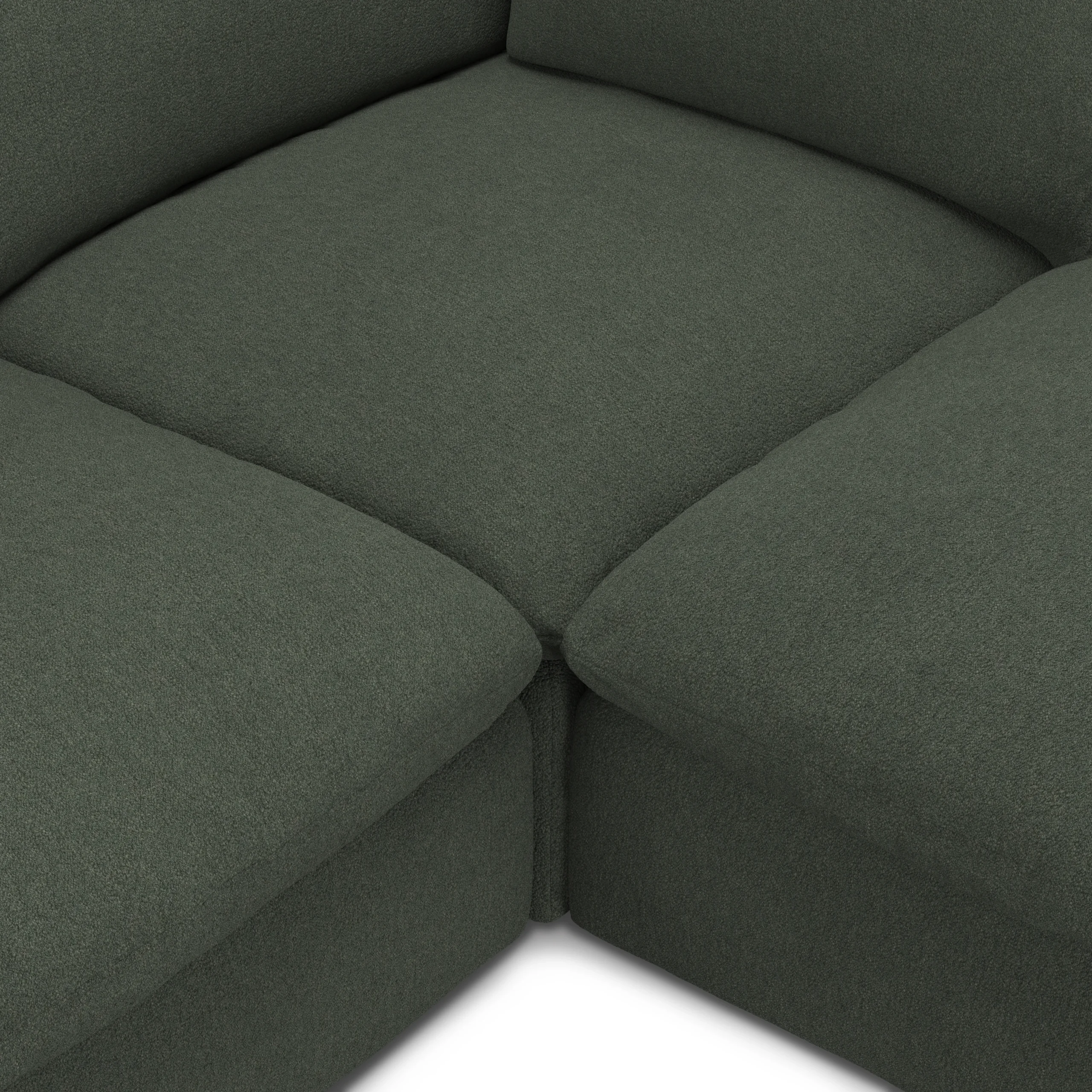 Leigh 126_ Modular Corner Sectional - Green Wool Bouclé - Image 8