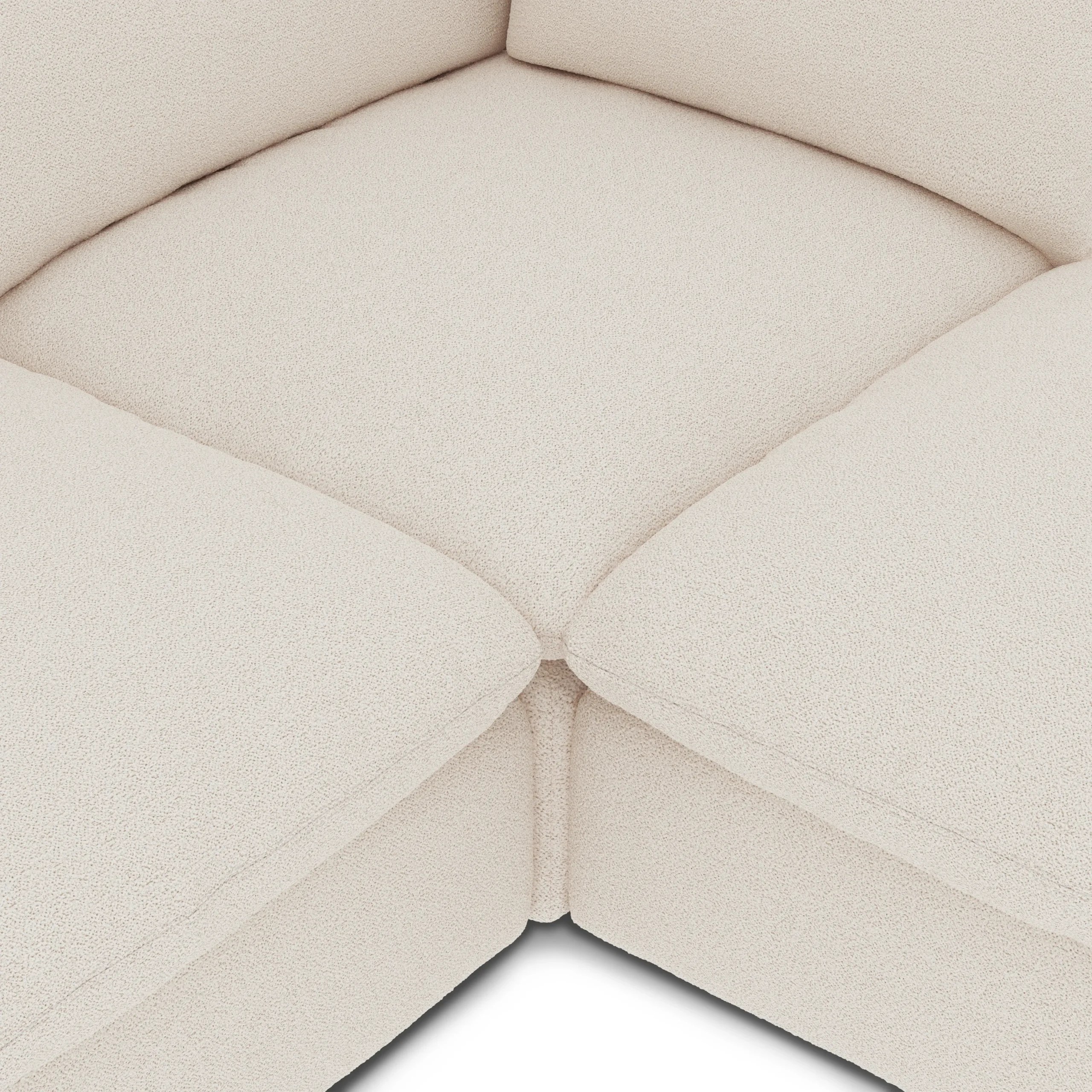 Leigh 126_ Modular Corner Sectional - Ivory Wool Bouclé - Image 8