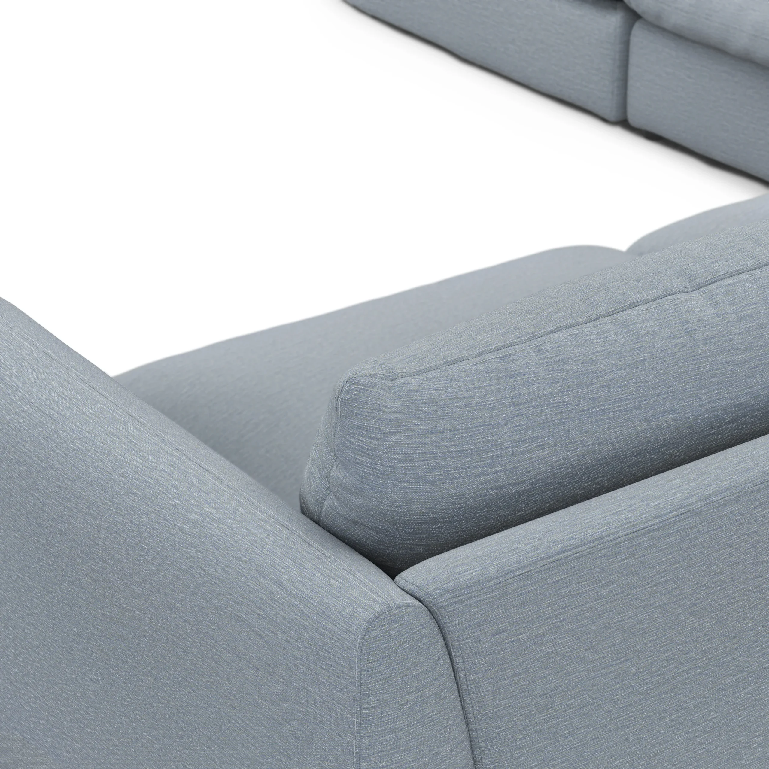 Leigh 126_ Modular Corner Sectional - Silver Light Blue - Image 8