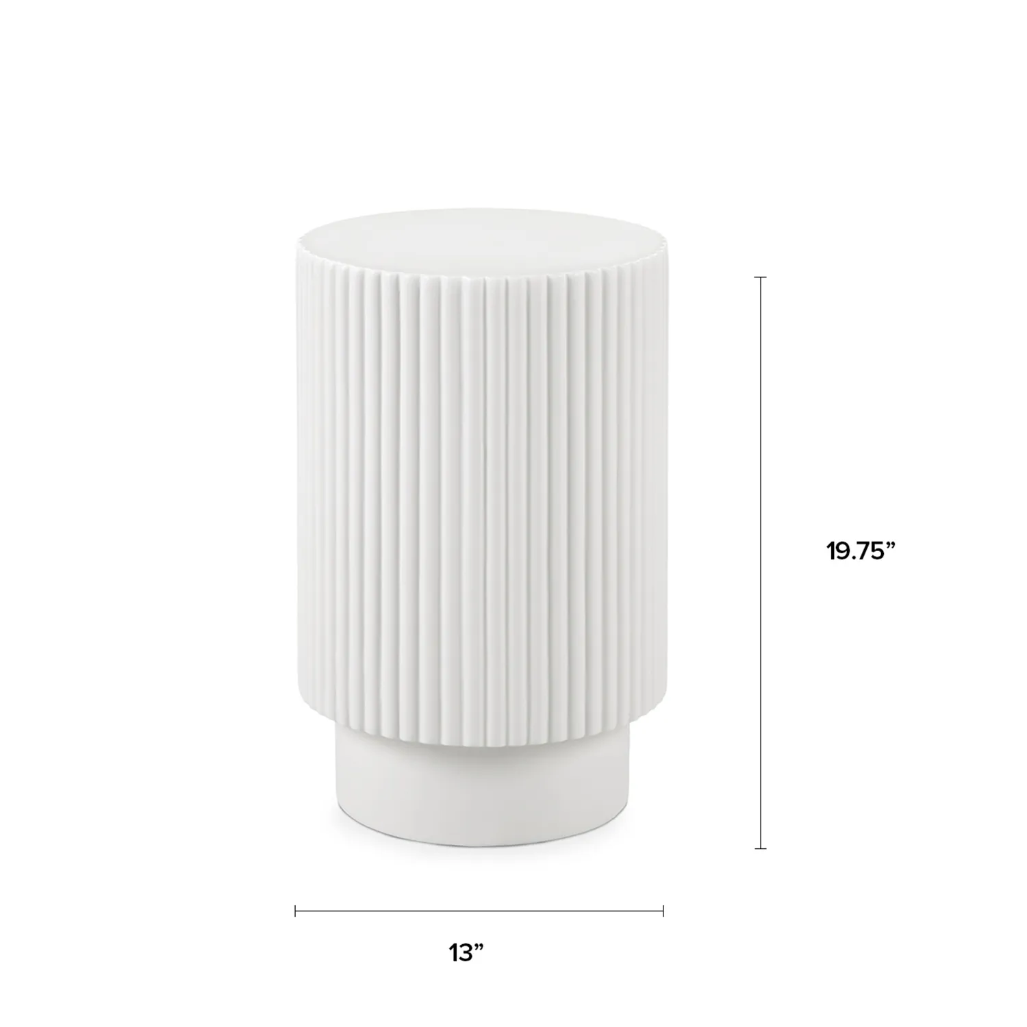 Nordens Concrete Side Table - Soft White - Image 2