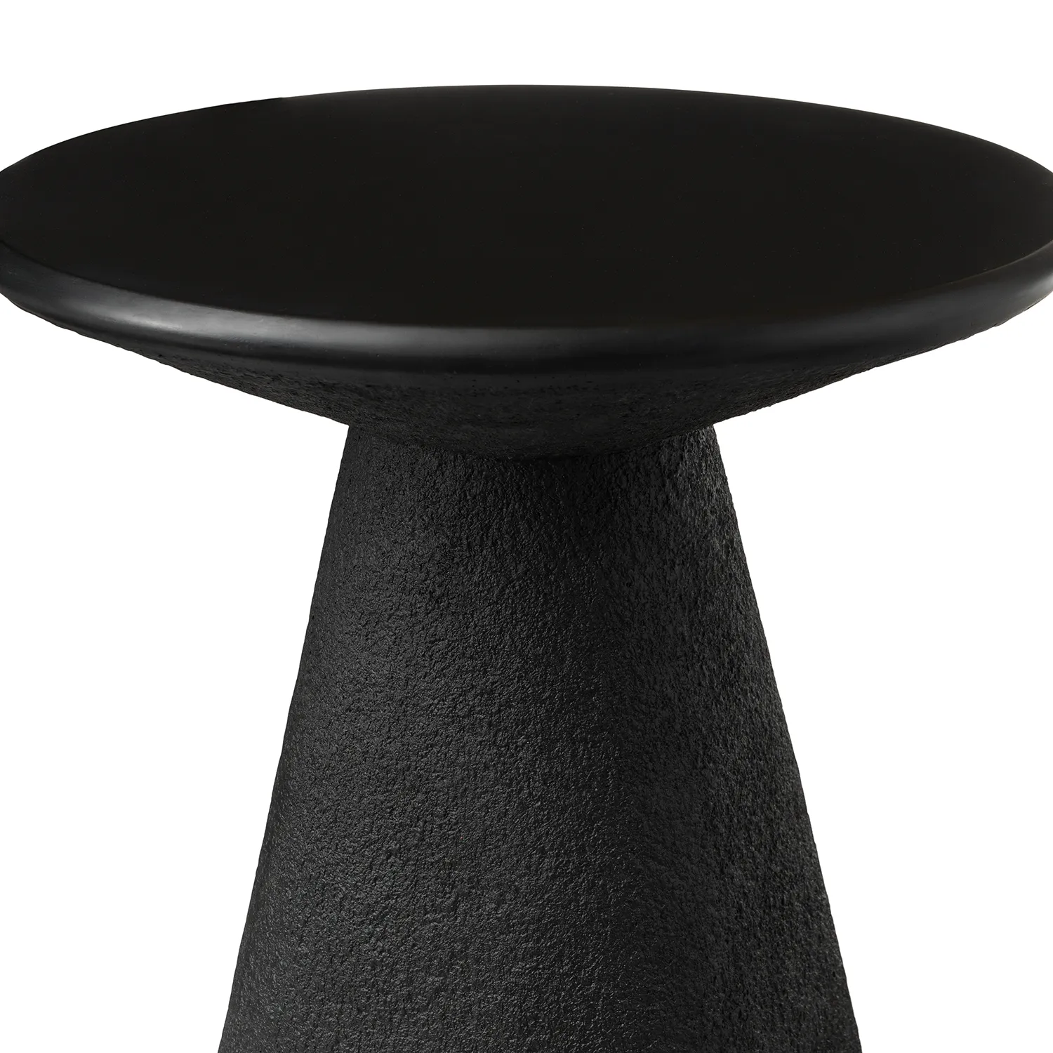 Ozetta Concrete Side Table - Moonlit Black - Image 3