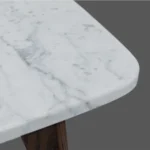 Vena Marble Square Side Table - Walnut