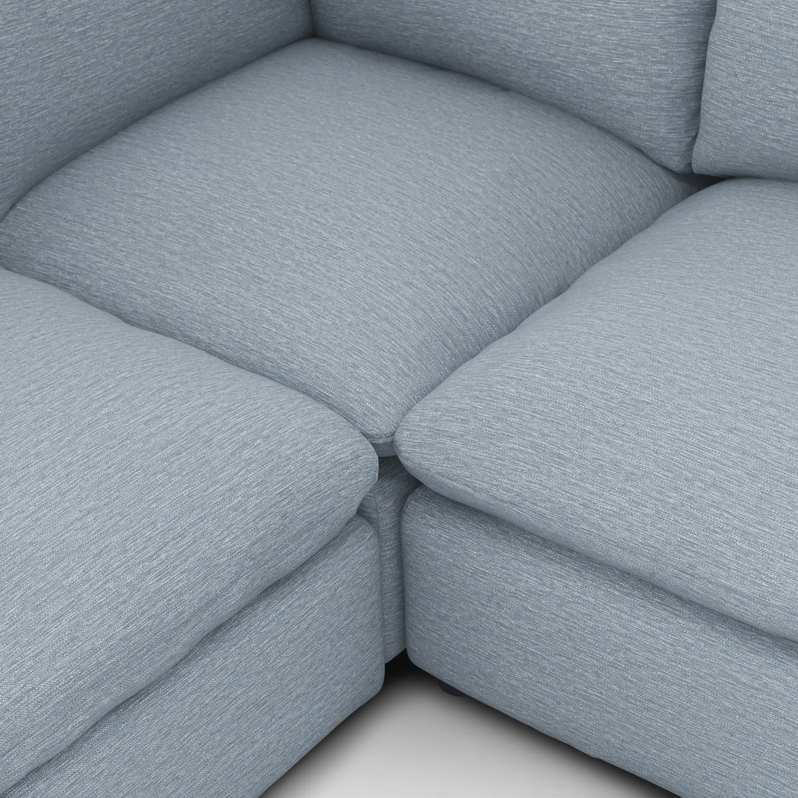 Leigh 126_ Modular L Sectional - Silver Light Blue - Image 8