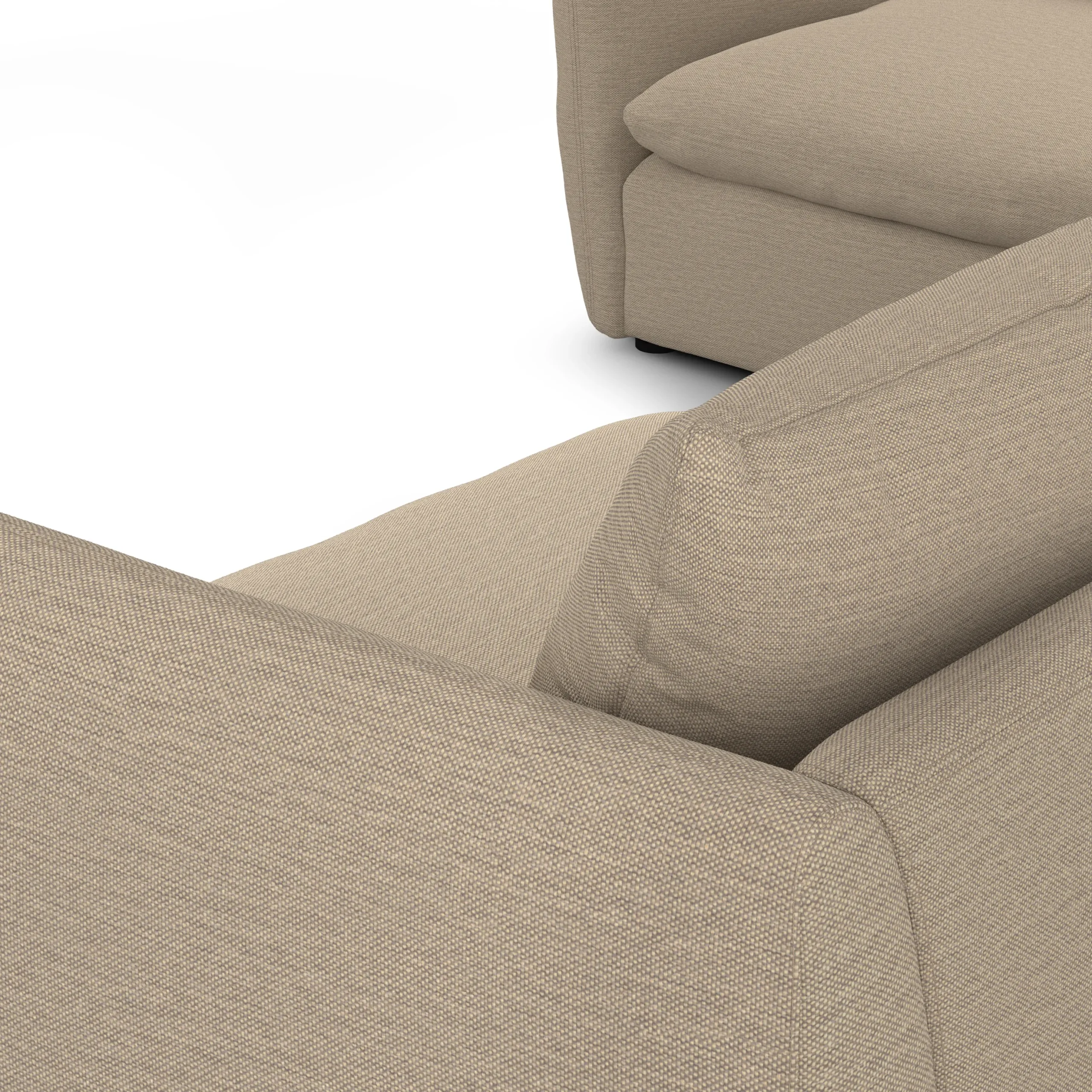 Leigh 126_ Modular L Sectional - Silver Taupe - Image 8