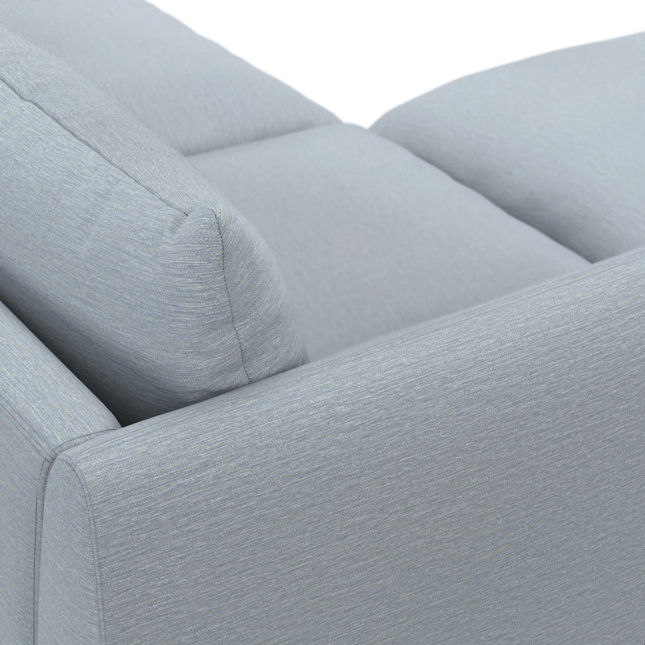 Leigh 131.5_ Modular Sectional - Silver Light Blue - Image 8