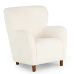 Archie 31.5_ Lounge Chair - Short Shearling White