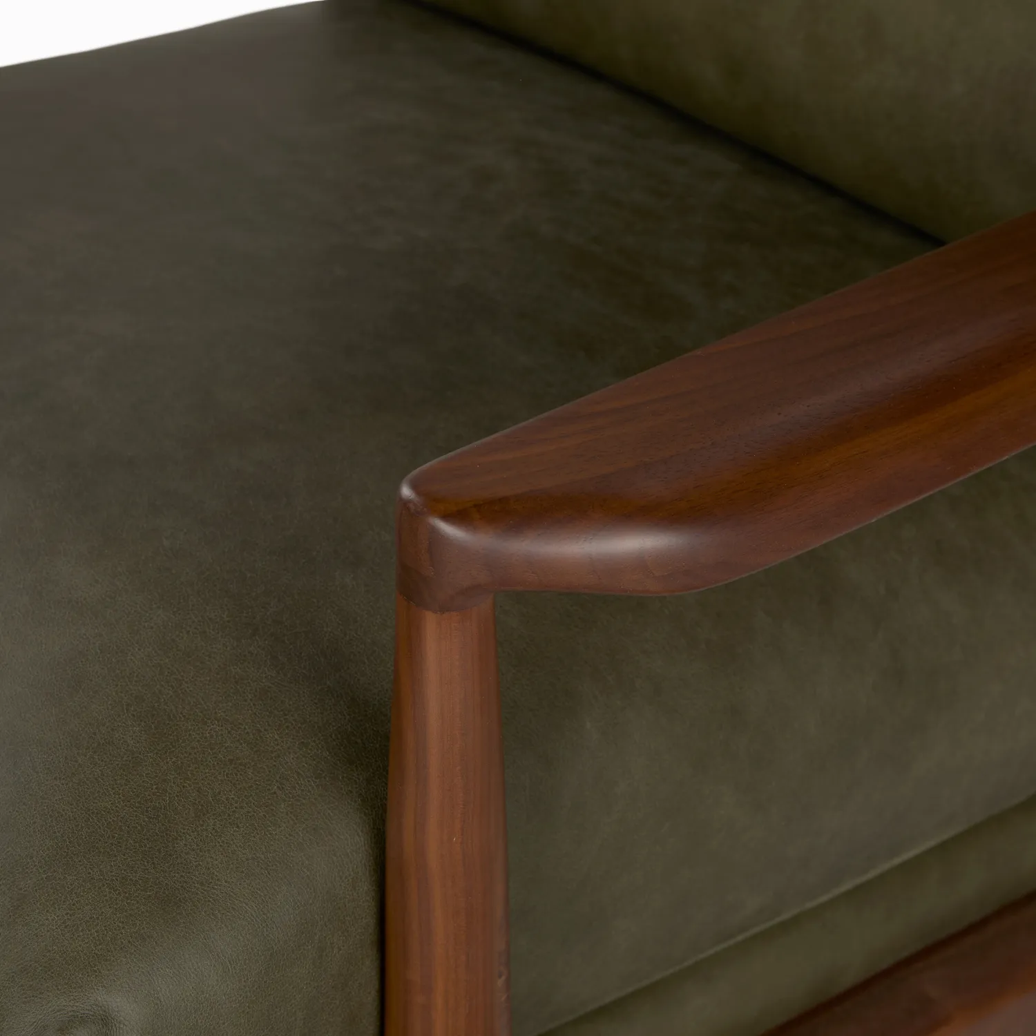 Bavel 28.5_ Leather Lounge Chair - Charme Green - Image 8