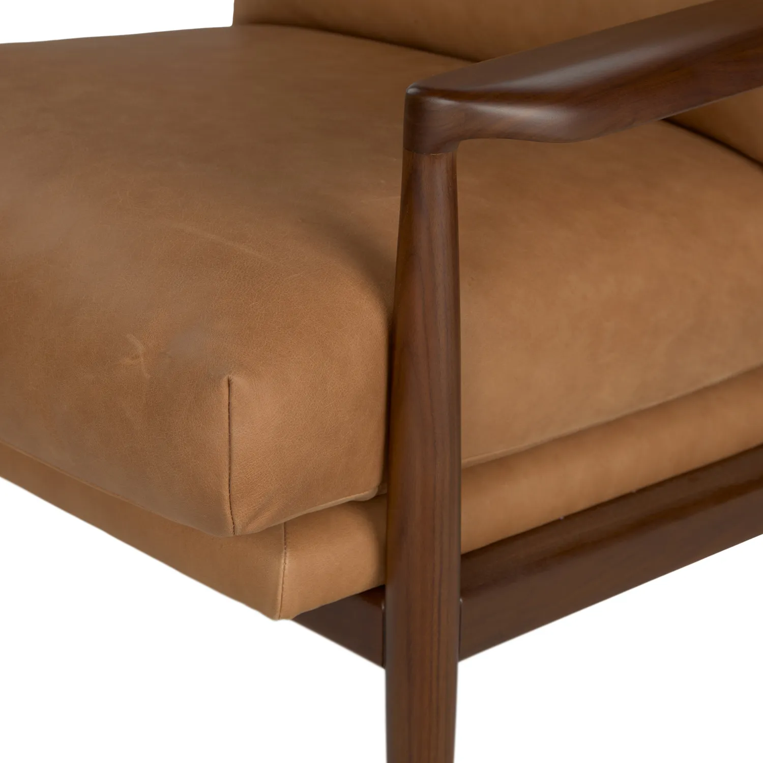 Bavel 28.5_ Leather Lounge Chair - Charme Tan - Image 13