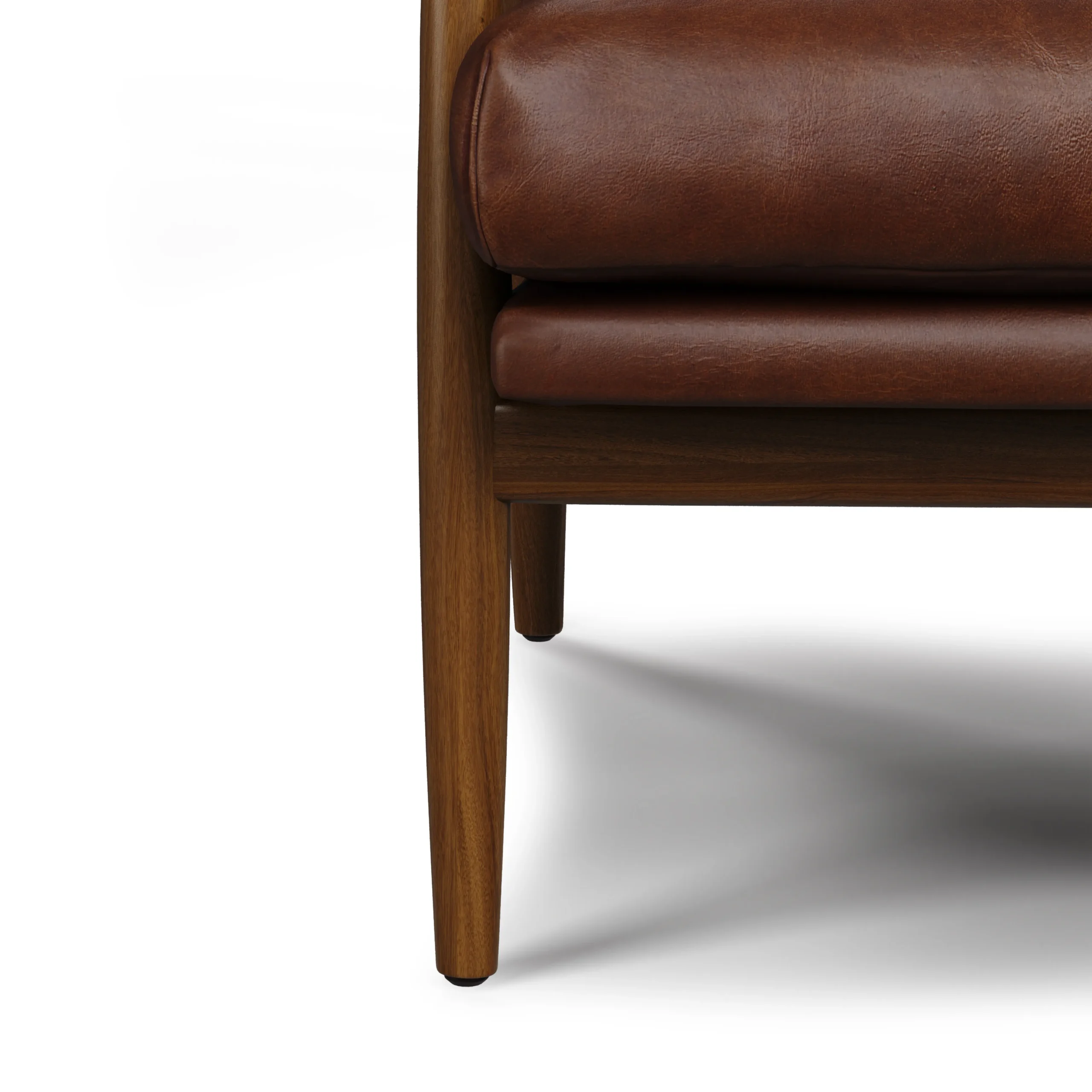 Bavel 28.5_ Leather Lounge Chair - Indiana Brown - Image 4