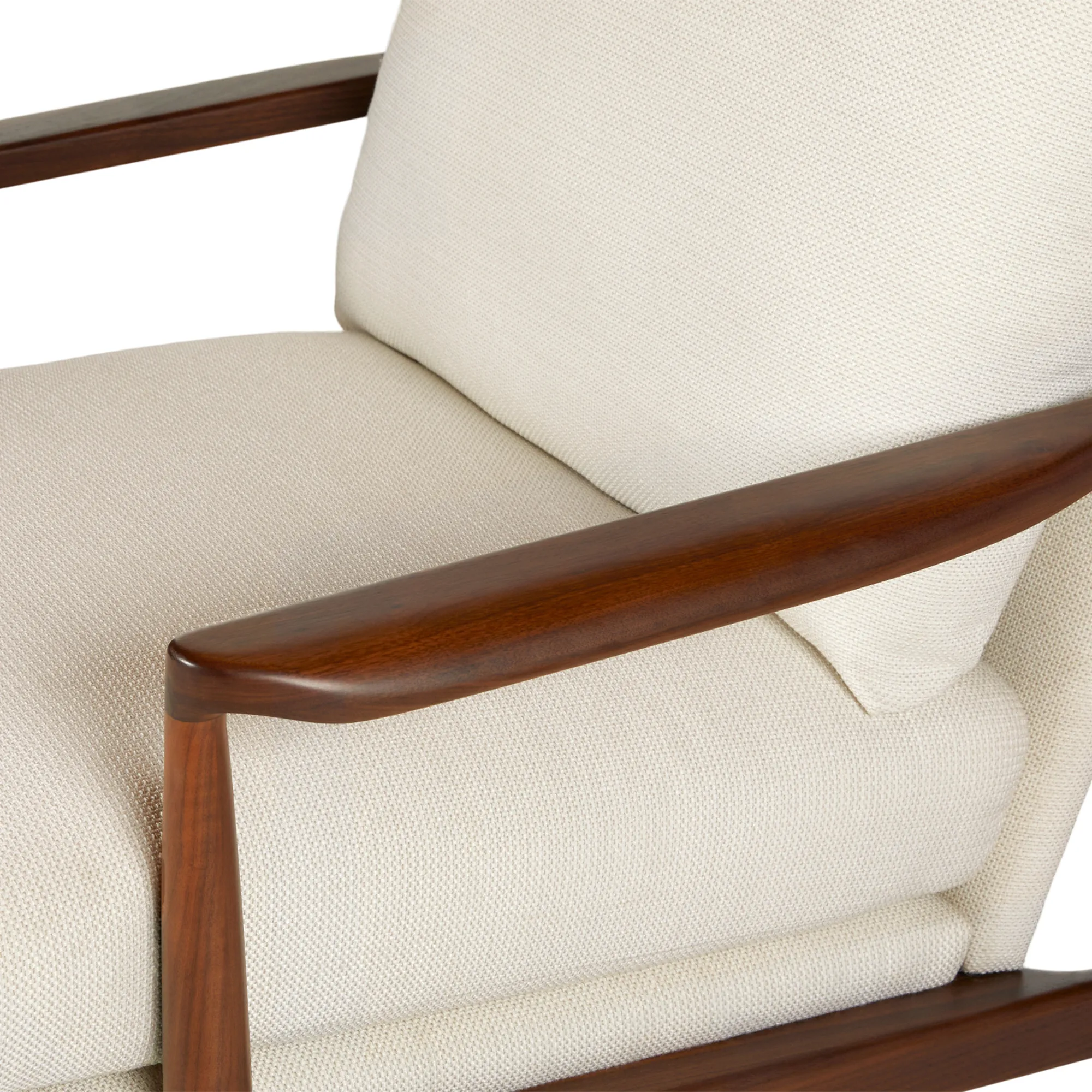 Bavel 28.5_ Lounge Chair - Walnut and Field Ivory - Image 5