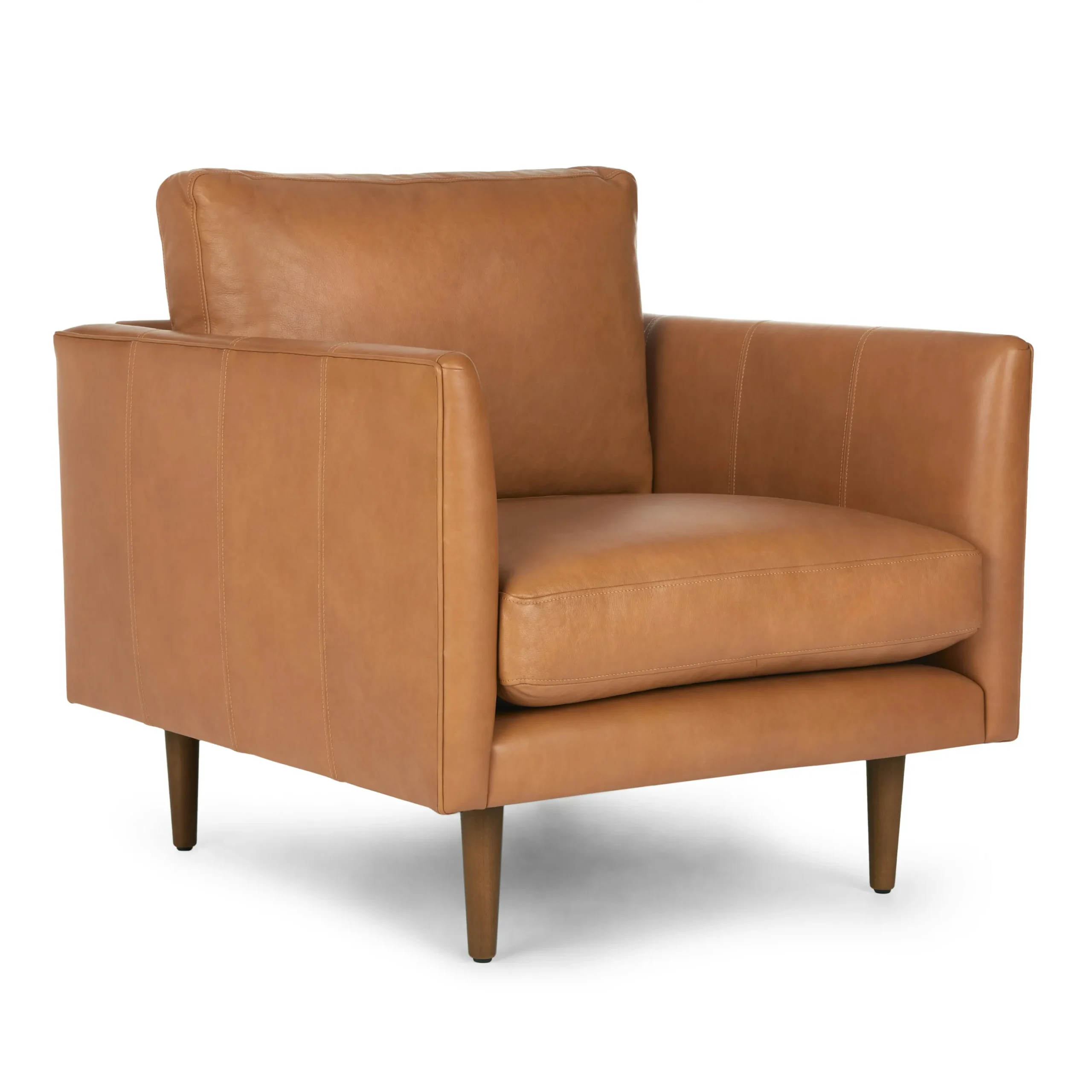 Burrard 32_ Leather Lounge Chair - Bella Caramel - Image 3