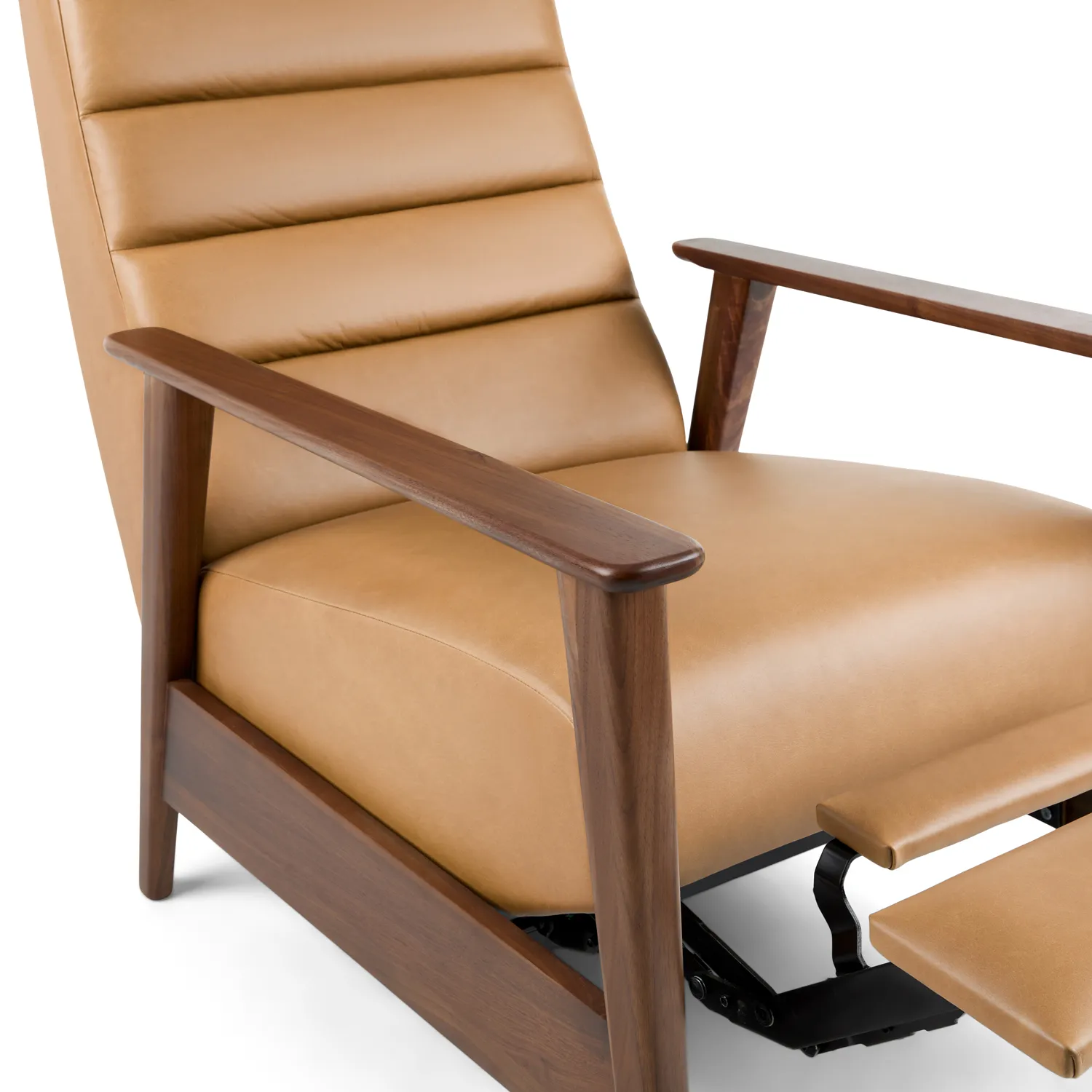 Ellow 28.5_ Leather Reclining Lounge Chair - Charme Tan - Image 9
