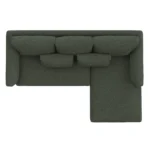 Marina 90_ Reversible Storage Sectional - Green Wool Bouclé