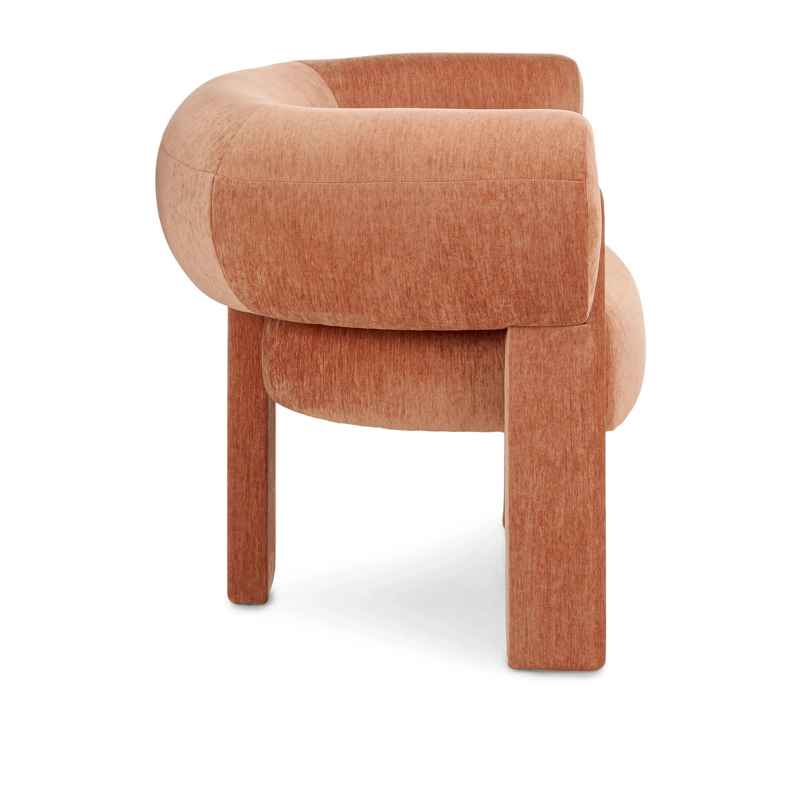 Everse 33.5_ Velvet Lounge Chair - Melange Brown - Image 10