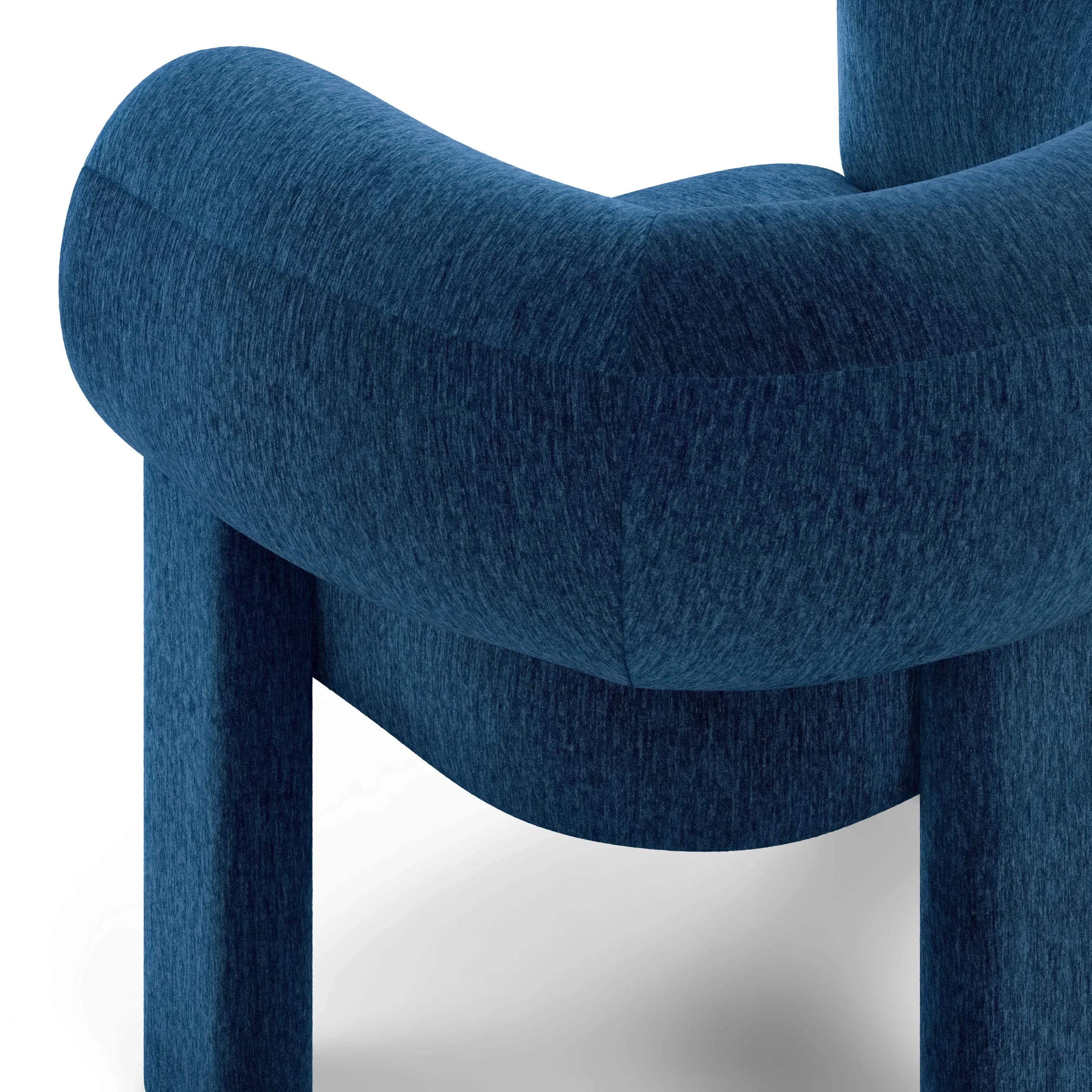 Everse 33.5_ Velvet Lounge Chair - Melange Twilight - Image 6