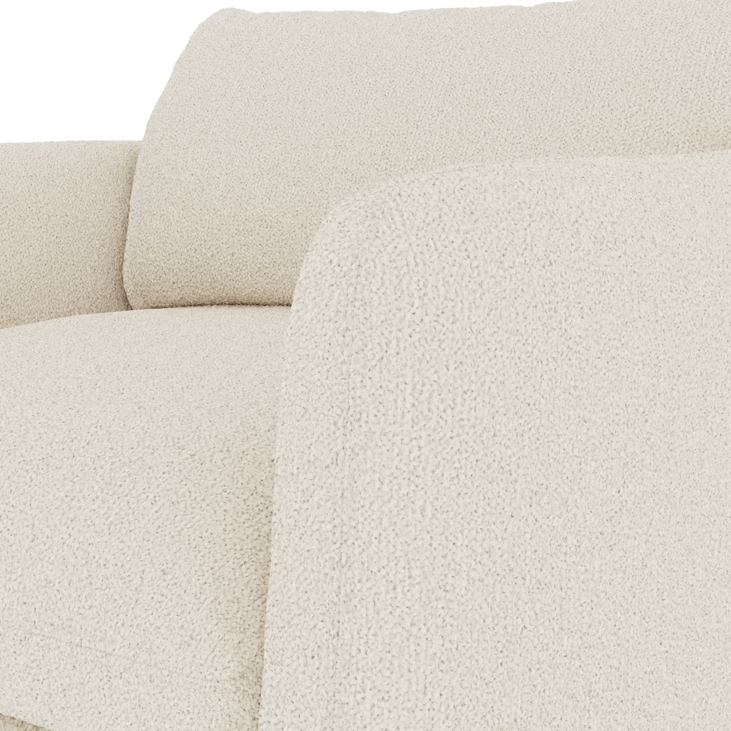 Leigh 42_ Lounge Chair - Ivory Wool Bouclé - Image 6