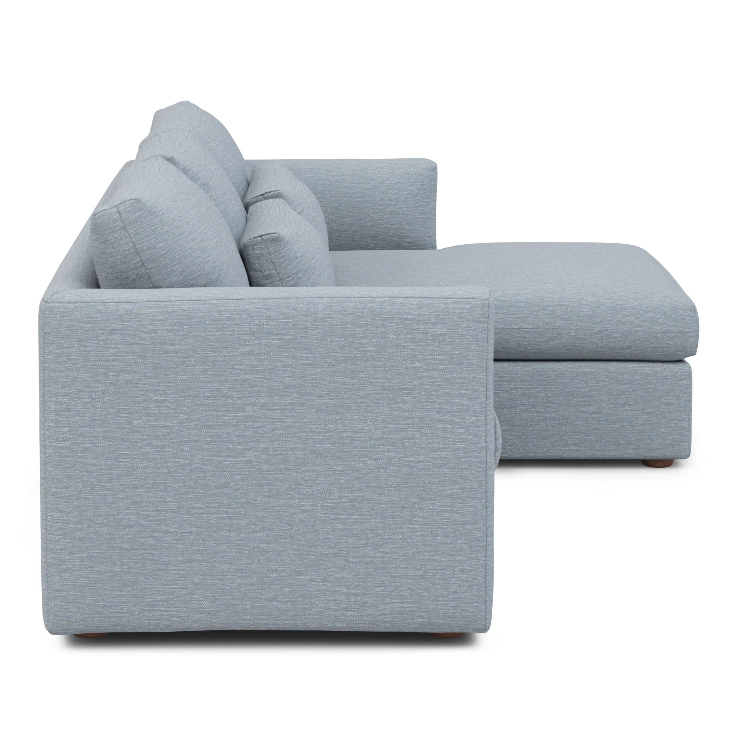 Marina 90_ Reversible Storage Sleeper Sectional - Silver Light Blue - Image 8