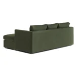Marina 90_ Velvet Reversible Storage Sectional - Hale Fir Green