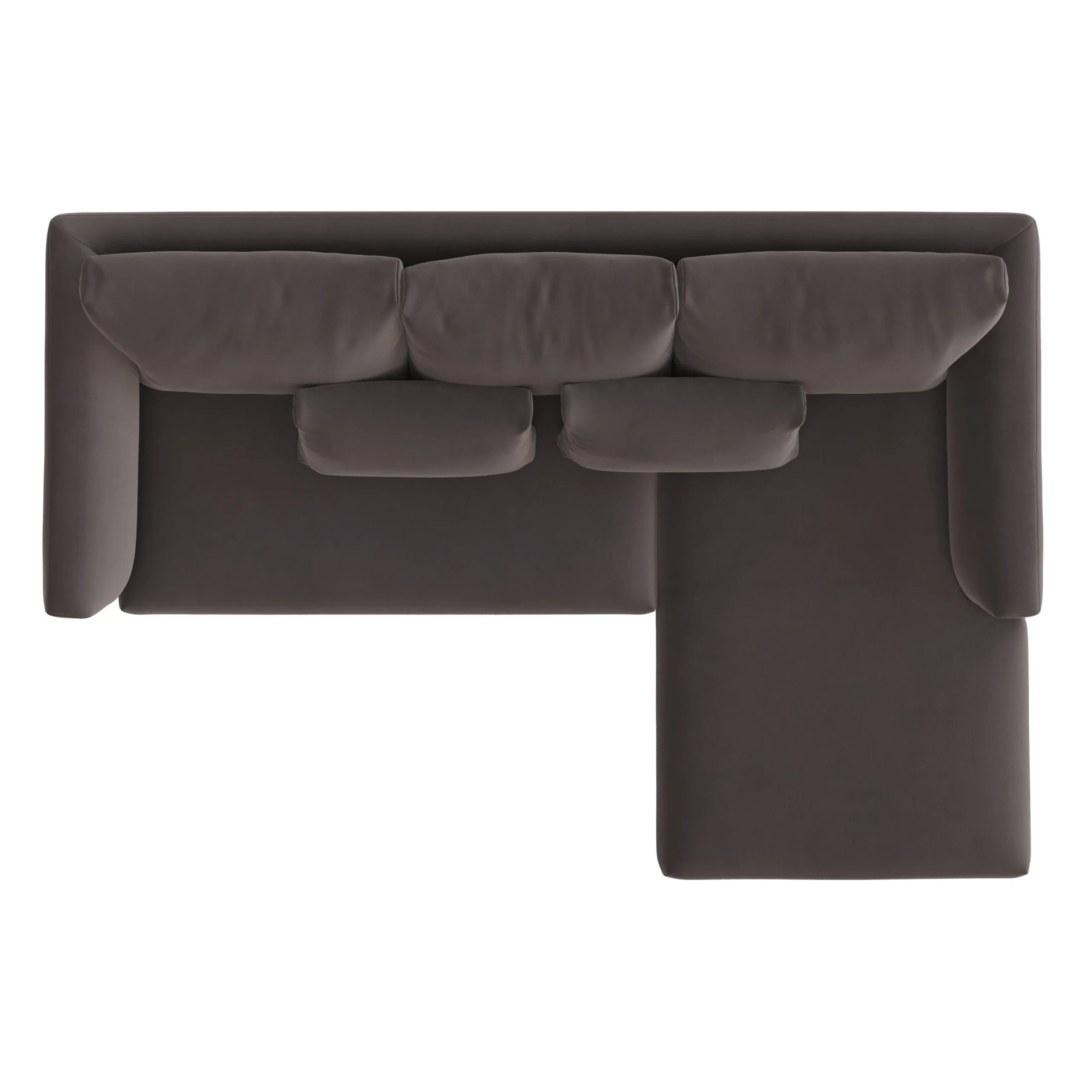 Marina 90_ Velvet Reversible Storage Sectional - Hale Warm Gray - Image 8