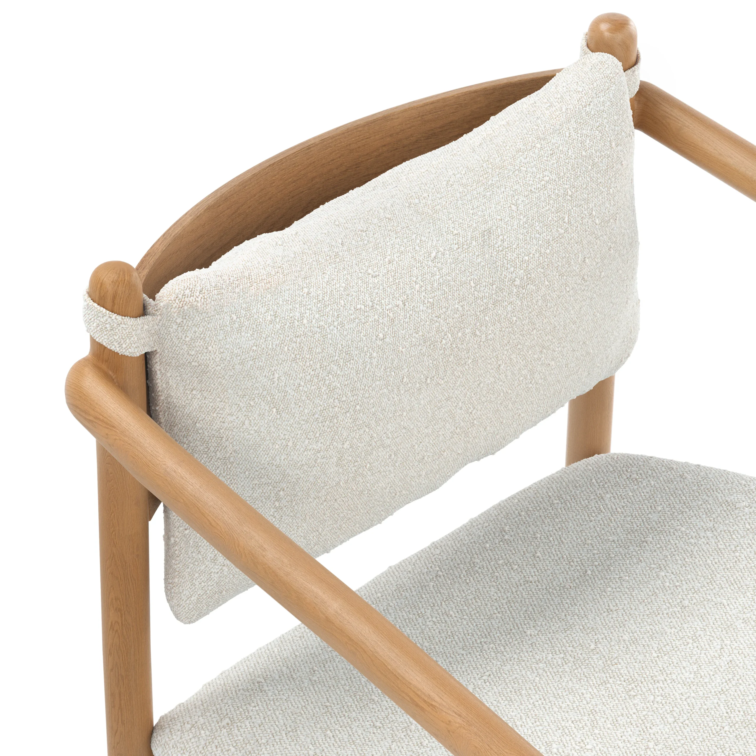 Lento 25_ Lounge Chair - Ivory Bouclé - Image 5