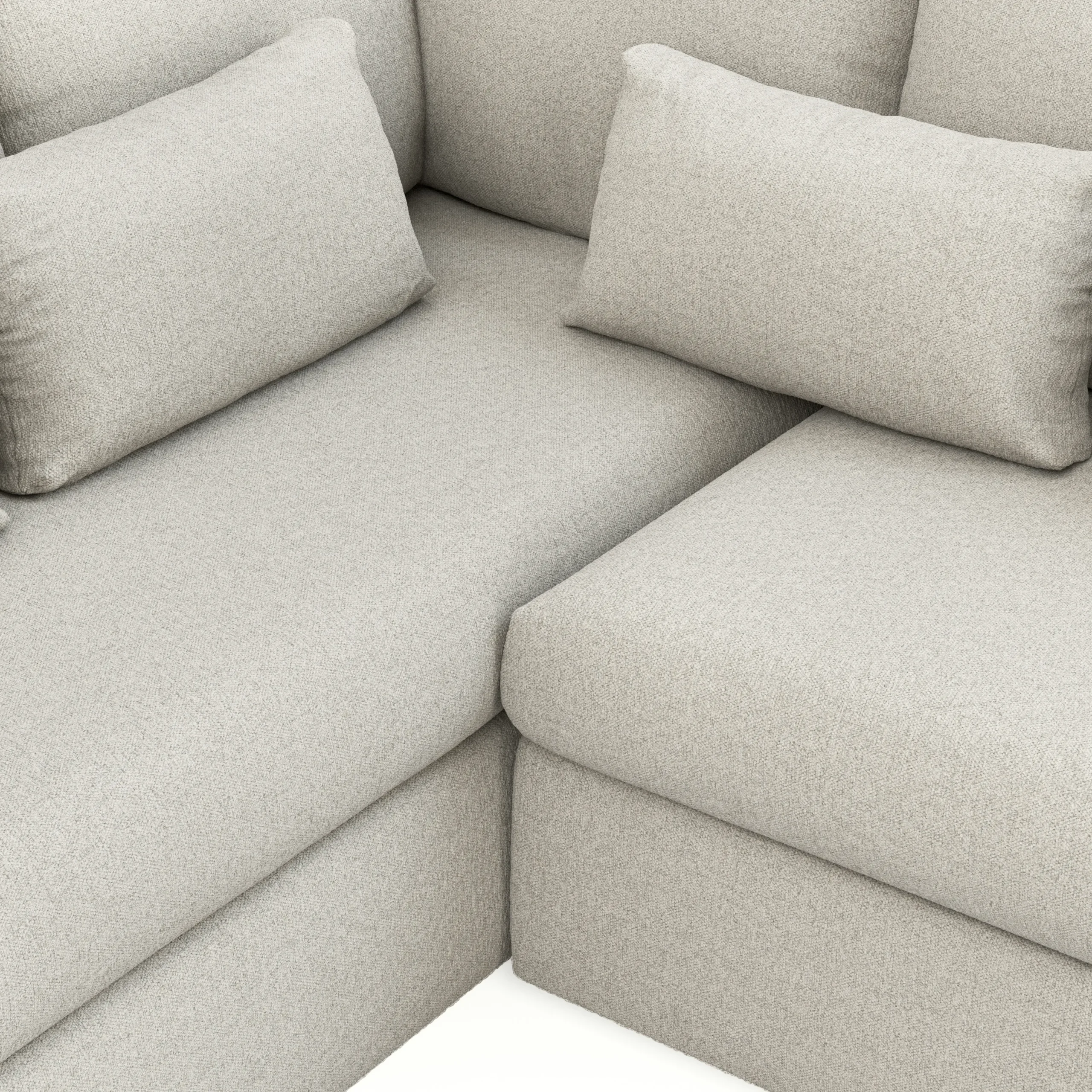 Marina 92_ Corner Sectional - Clover Ivory - Image 8