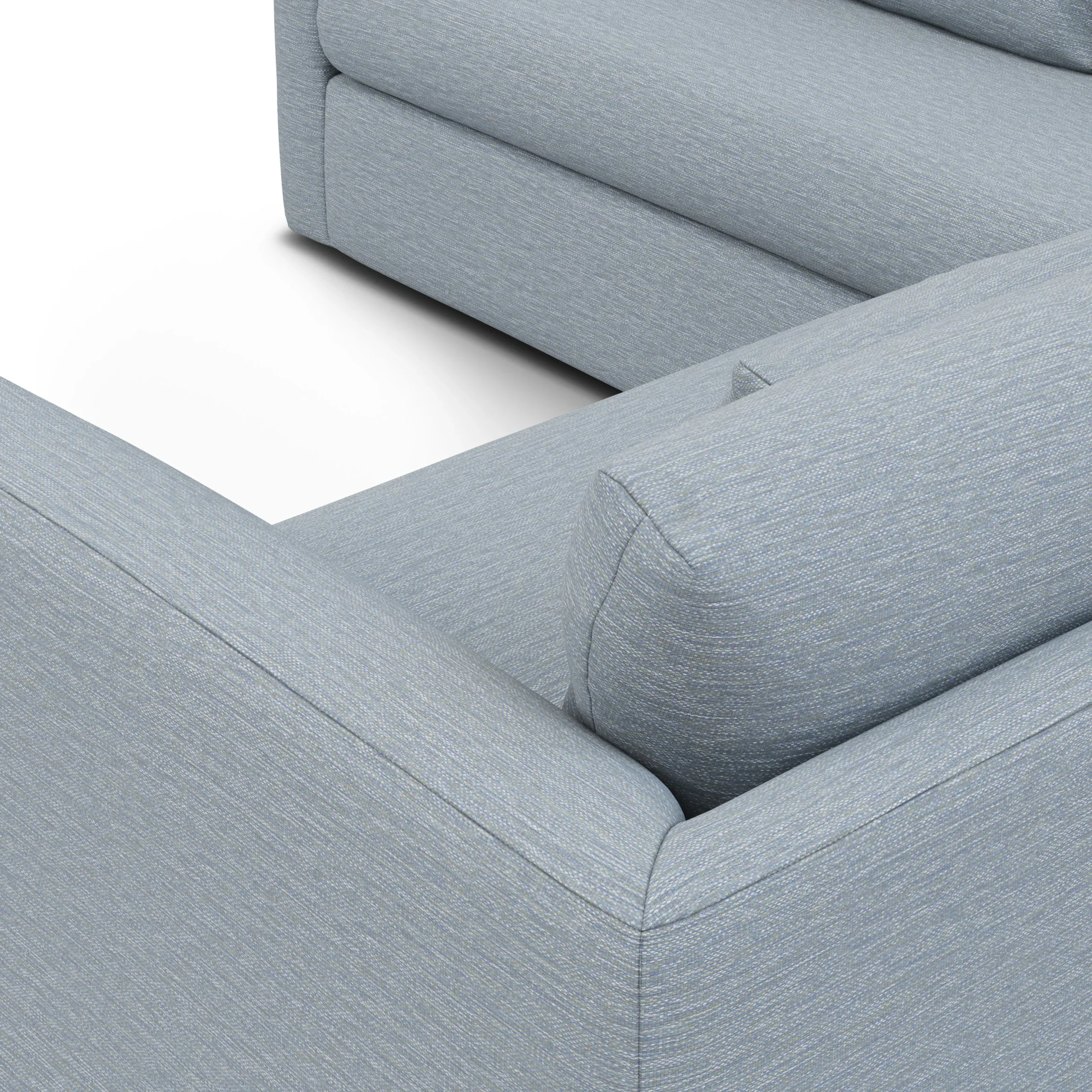Marina 92_ Corner Sectional - Silver Light Blue - Image 8