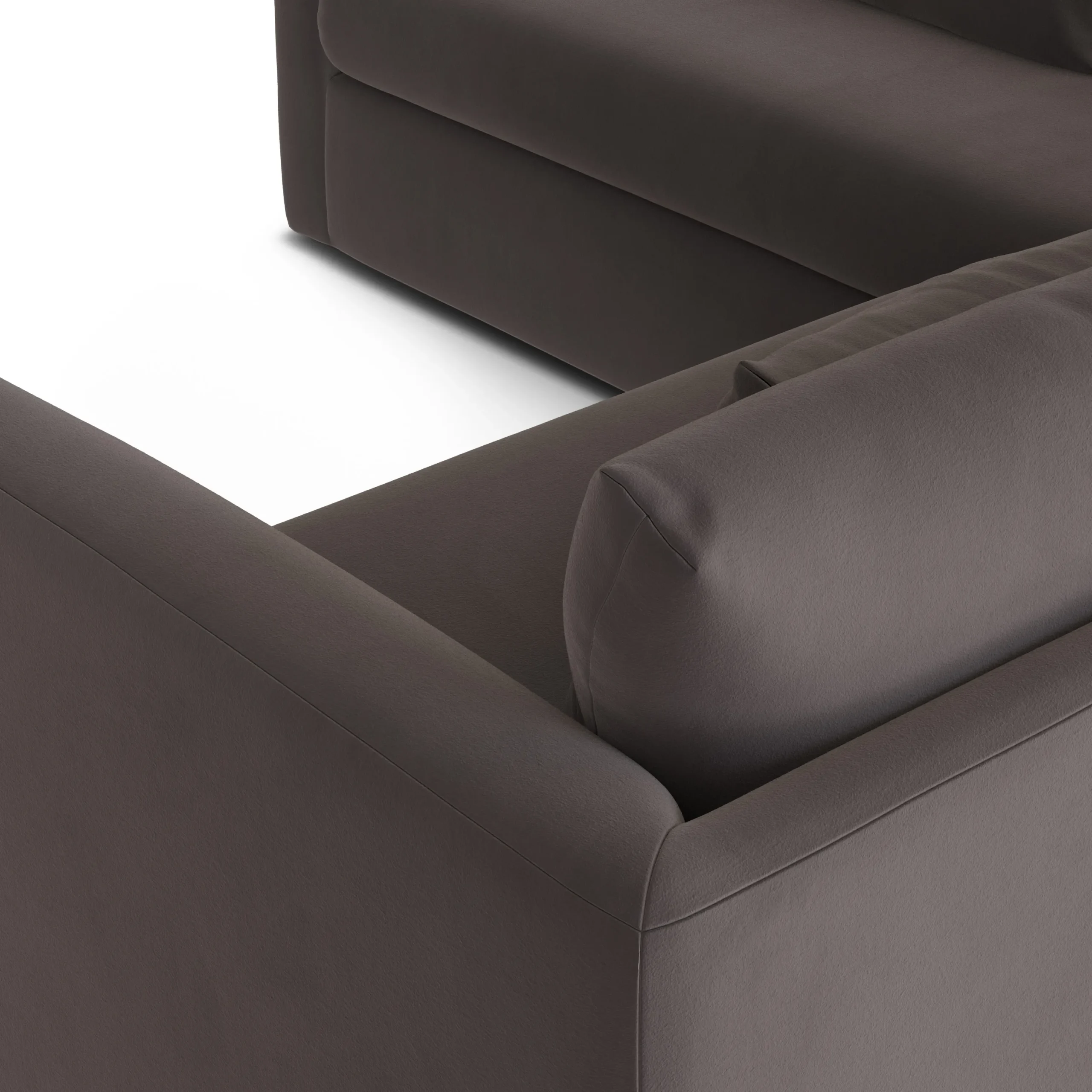Marina 92_ Velvet Corner Sectional - Hale Warm Gray - Image 8