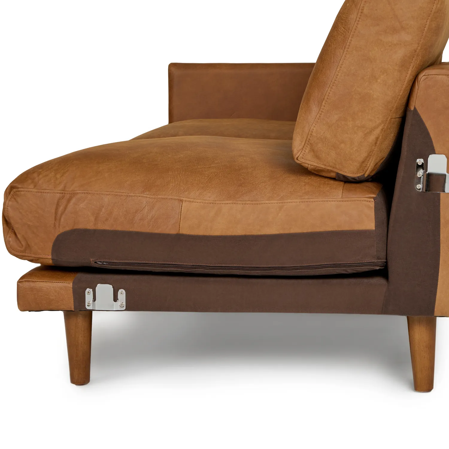 Nirvana 88_ Leather Corner Sectional - Dakota Tan - Image 8