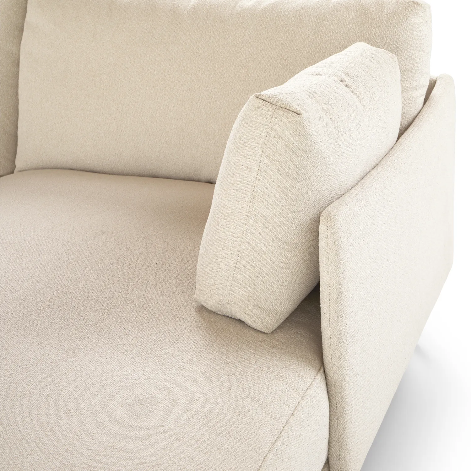 Olsen 110_ Right Sectional - Ratine Ivory - Image 8