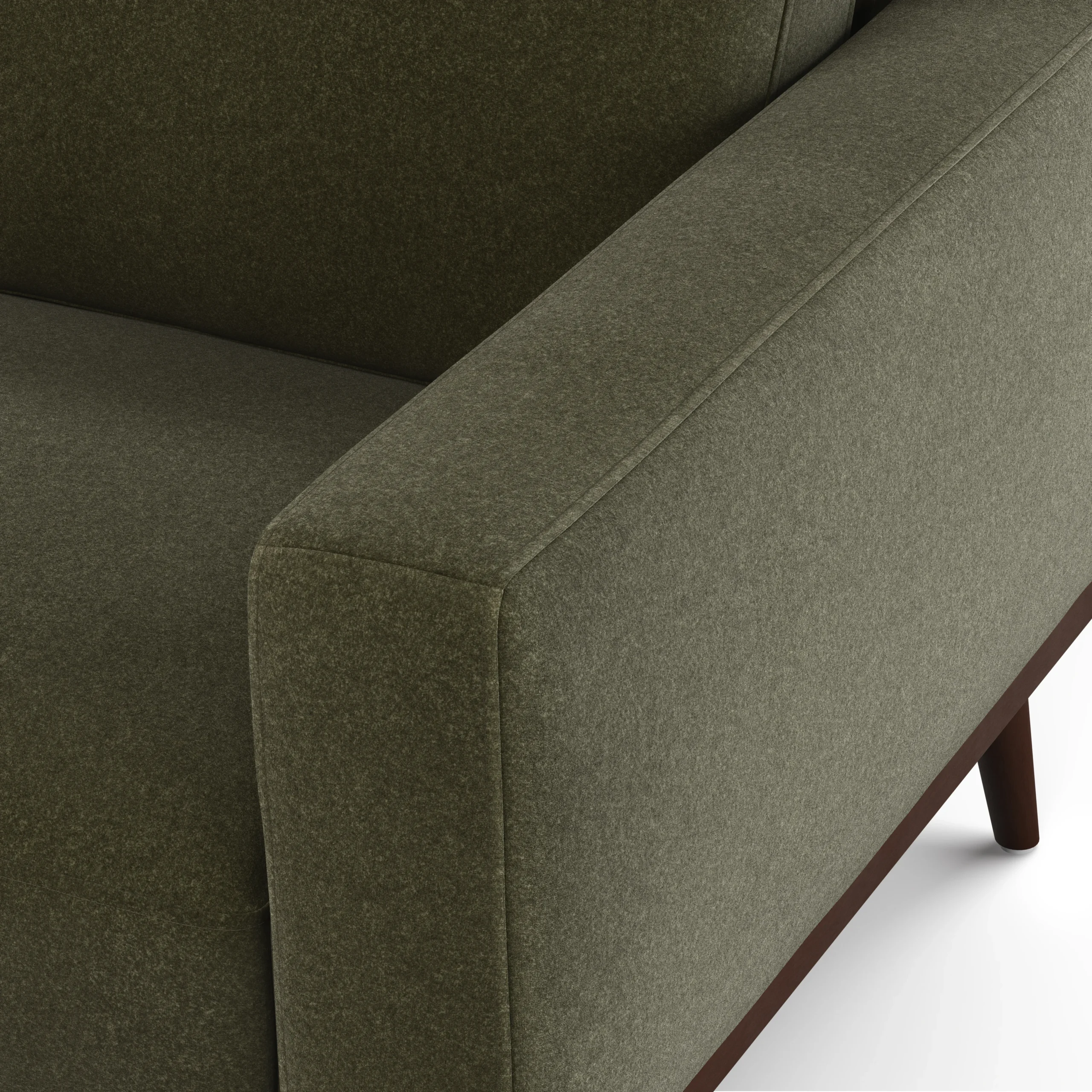 Rhett 93_ Left Chaise Sectional - Felted Green - Image 8