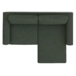 Riley 84_ Reversible Storage Sectional - Green Wool Bouclé