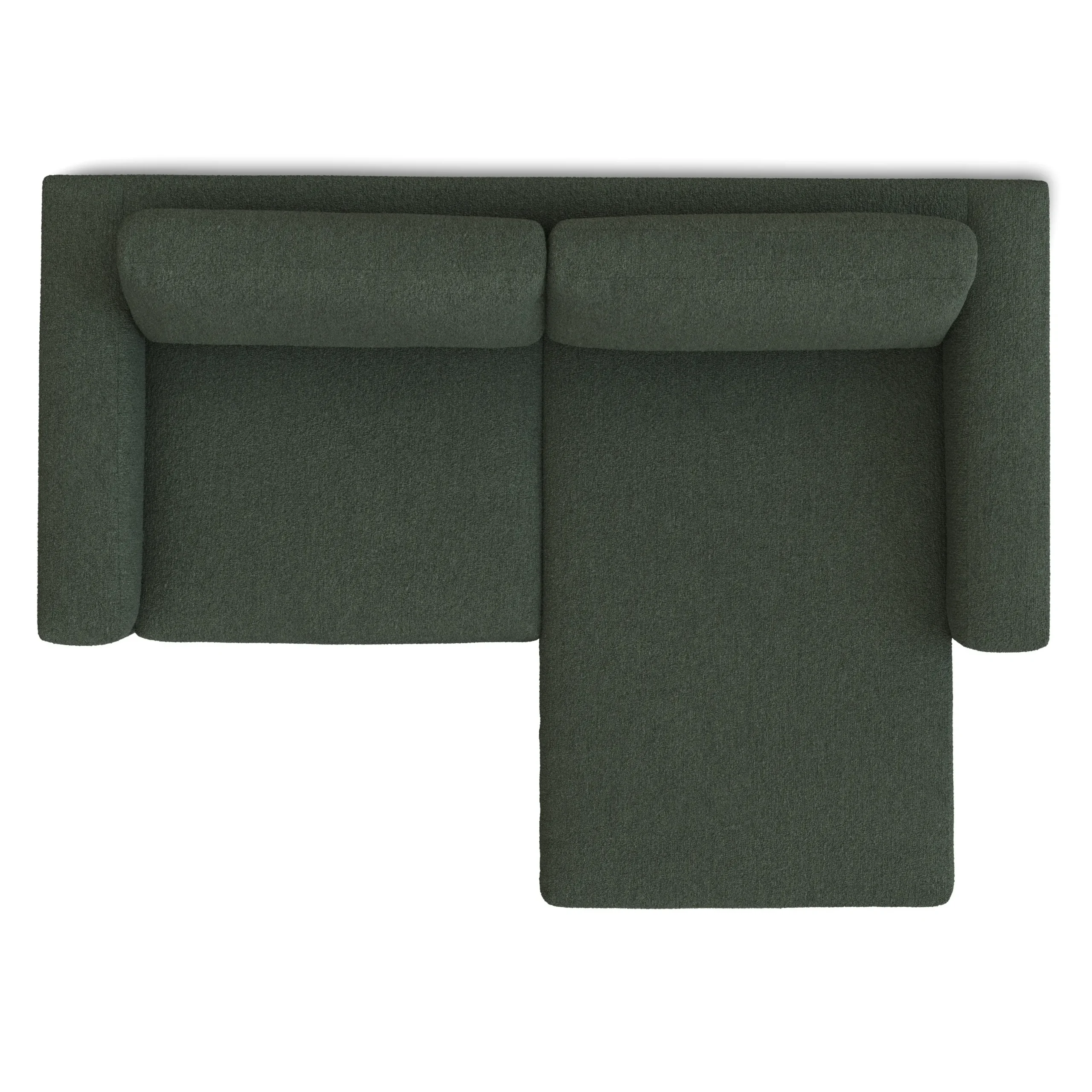 Riley 84_ Reversible Storage Sectional - Green Wool Bouclé - Image 8