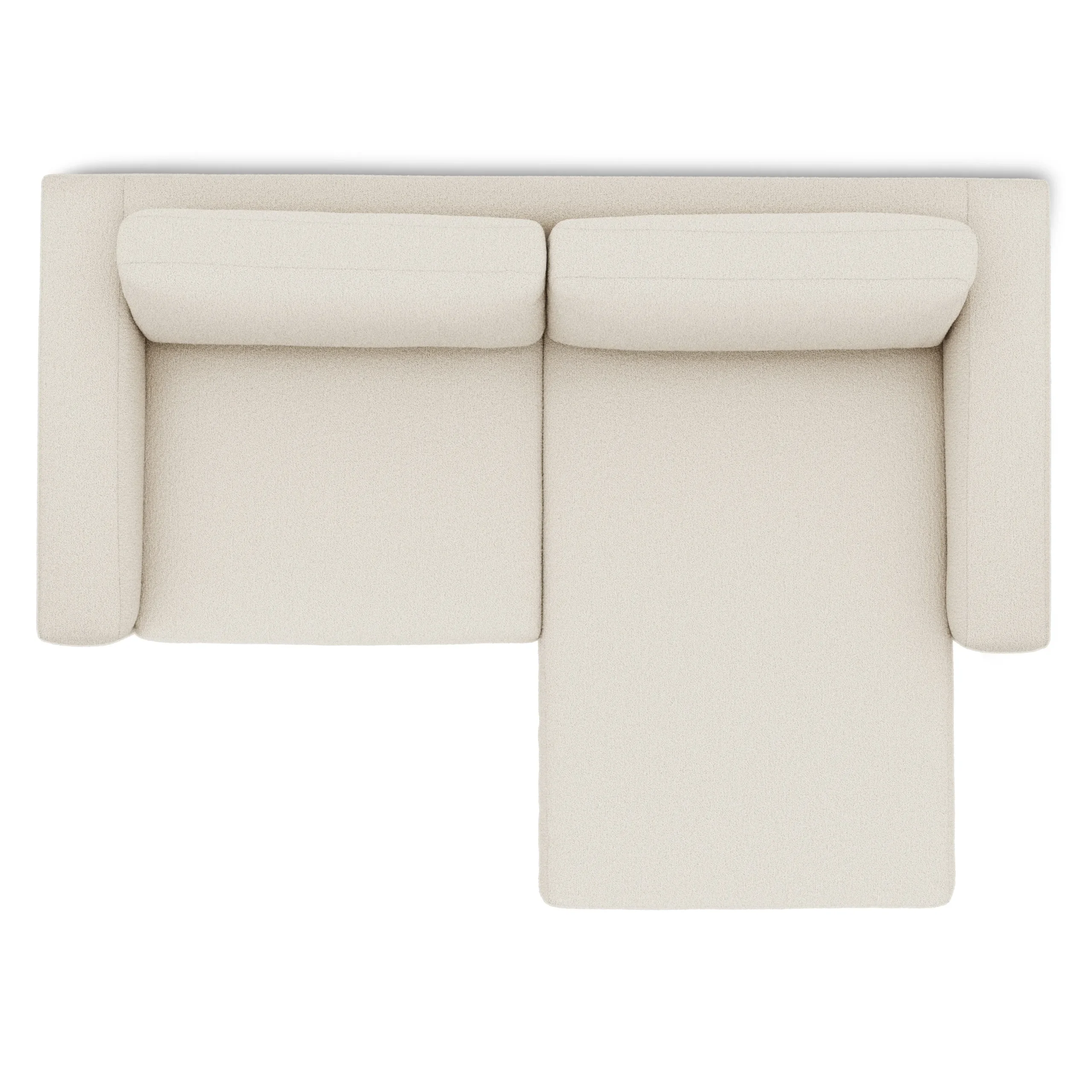 Riley 84_ Reversible Storage Sectional - Ivory Wool Bouclé - Image 8