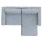 Riley 84_ Reversible Storage Sectional - Silver Light Blue
