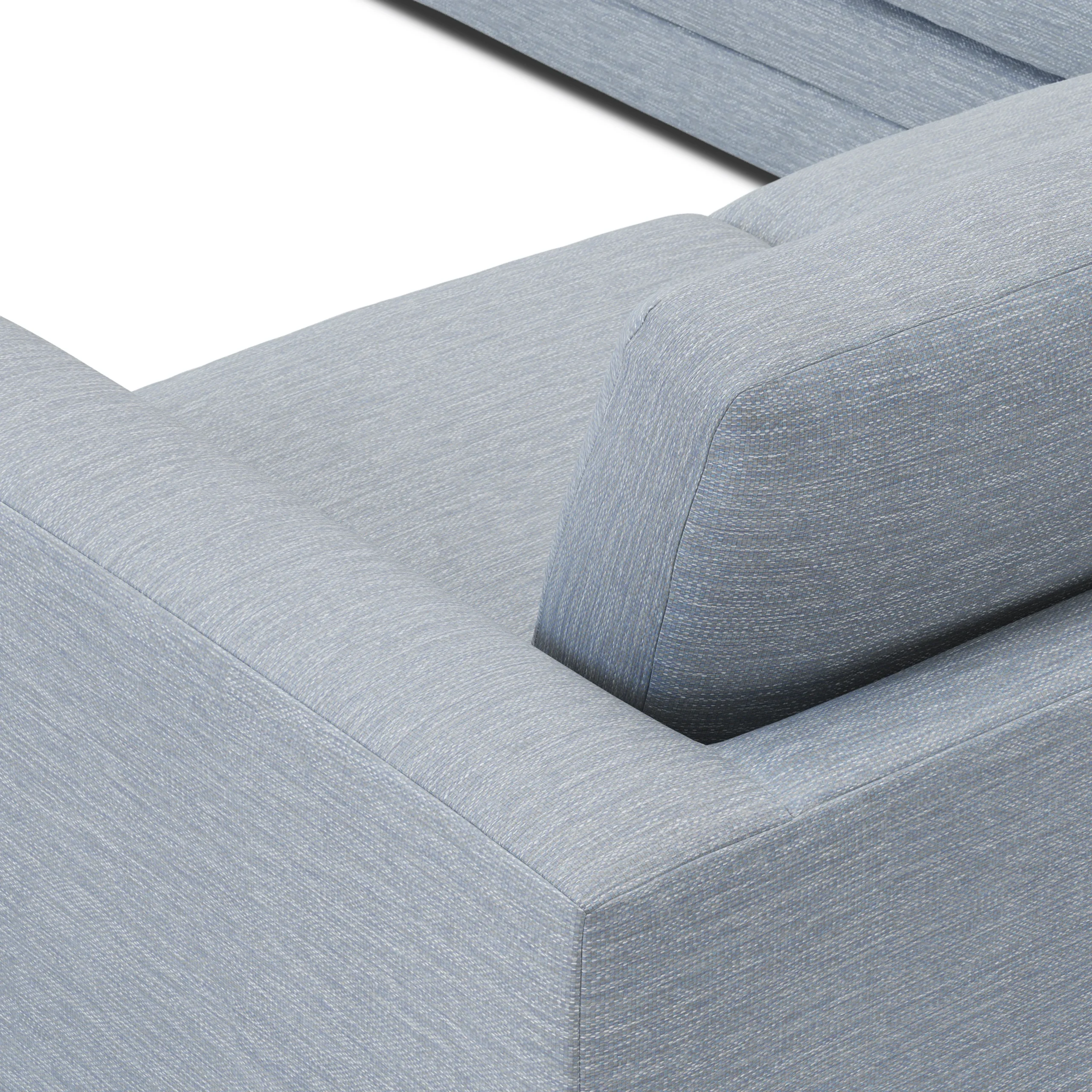 Riley 104_ Corner Sectional - Silver Light Blue - Image 8