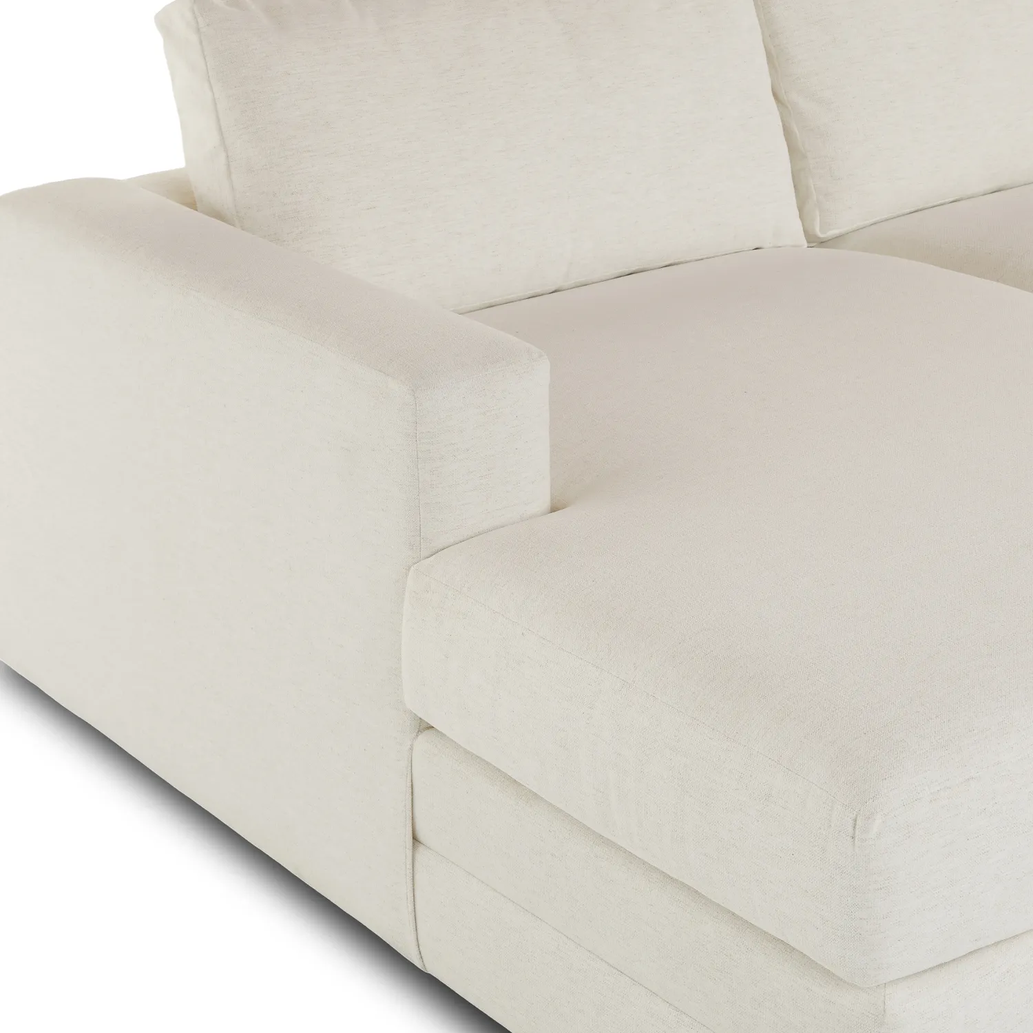 Riley 118.5_ Left Sectional - Napa White - Image 8