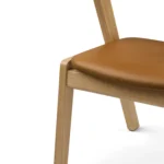 Meja Leather Dining Chair - Oak and Taos Tan
