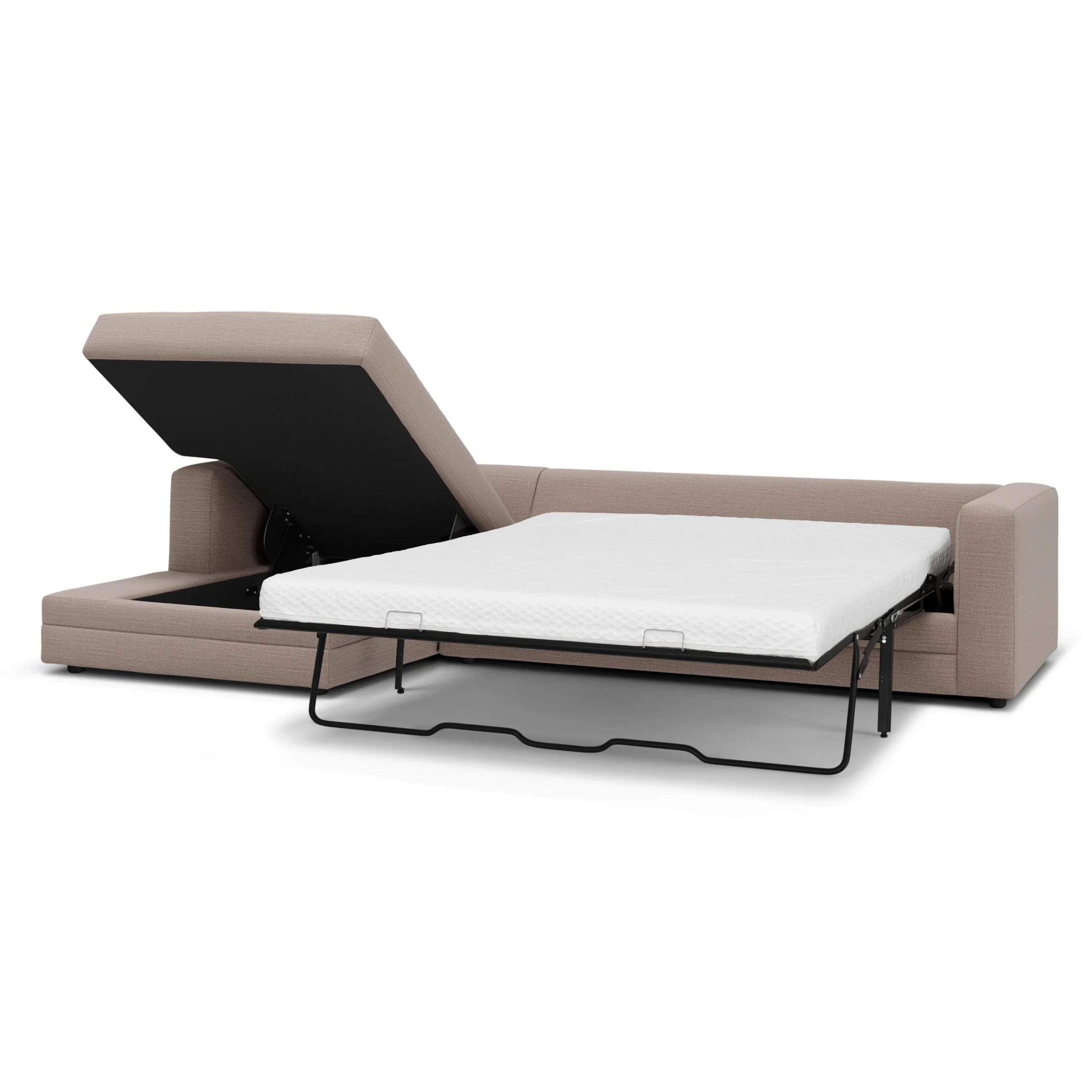 Riley 118_ Left Storage Sleeper Sectional - Napa Quartz - Image 8