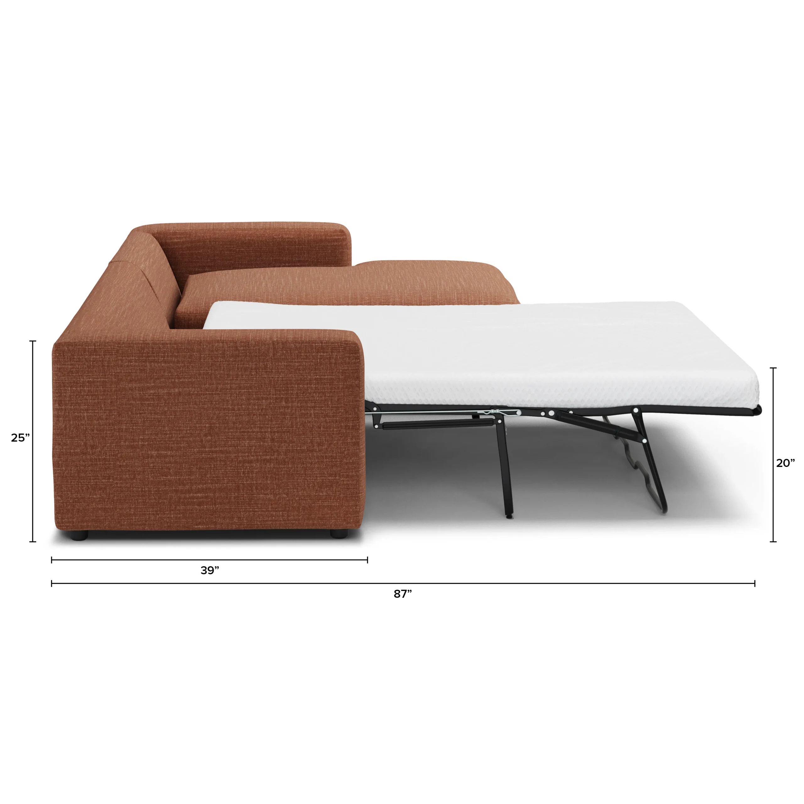 Riley 118_ Right Storage Sleeper Sectional - Napa Rust - Image 5