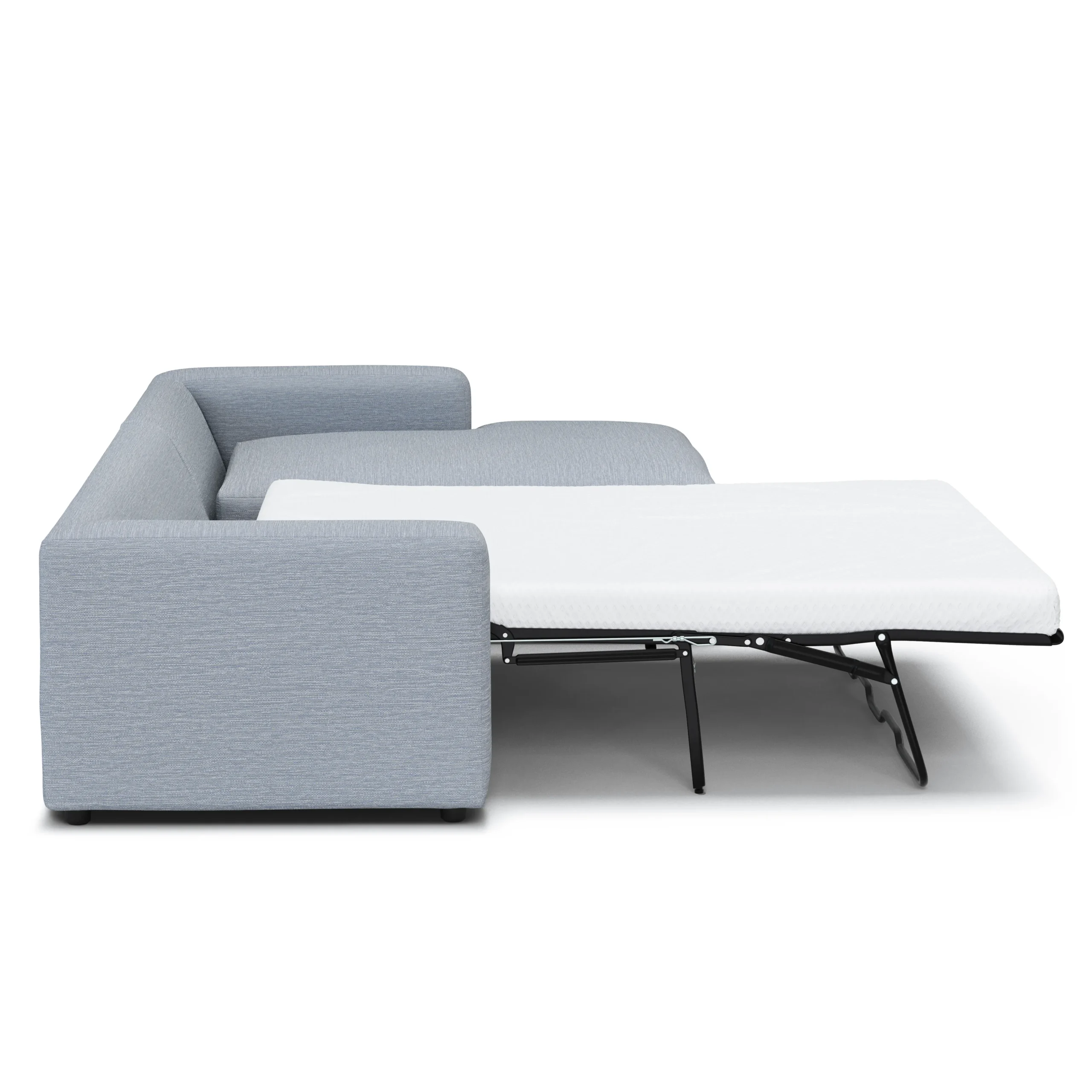 Riley 118_ Right Storage Sleeper Sectional - Silver Light Blue - Image 5