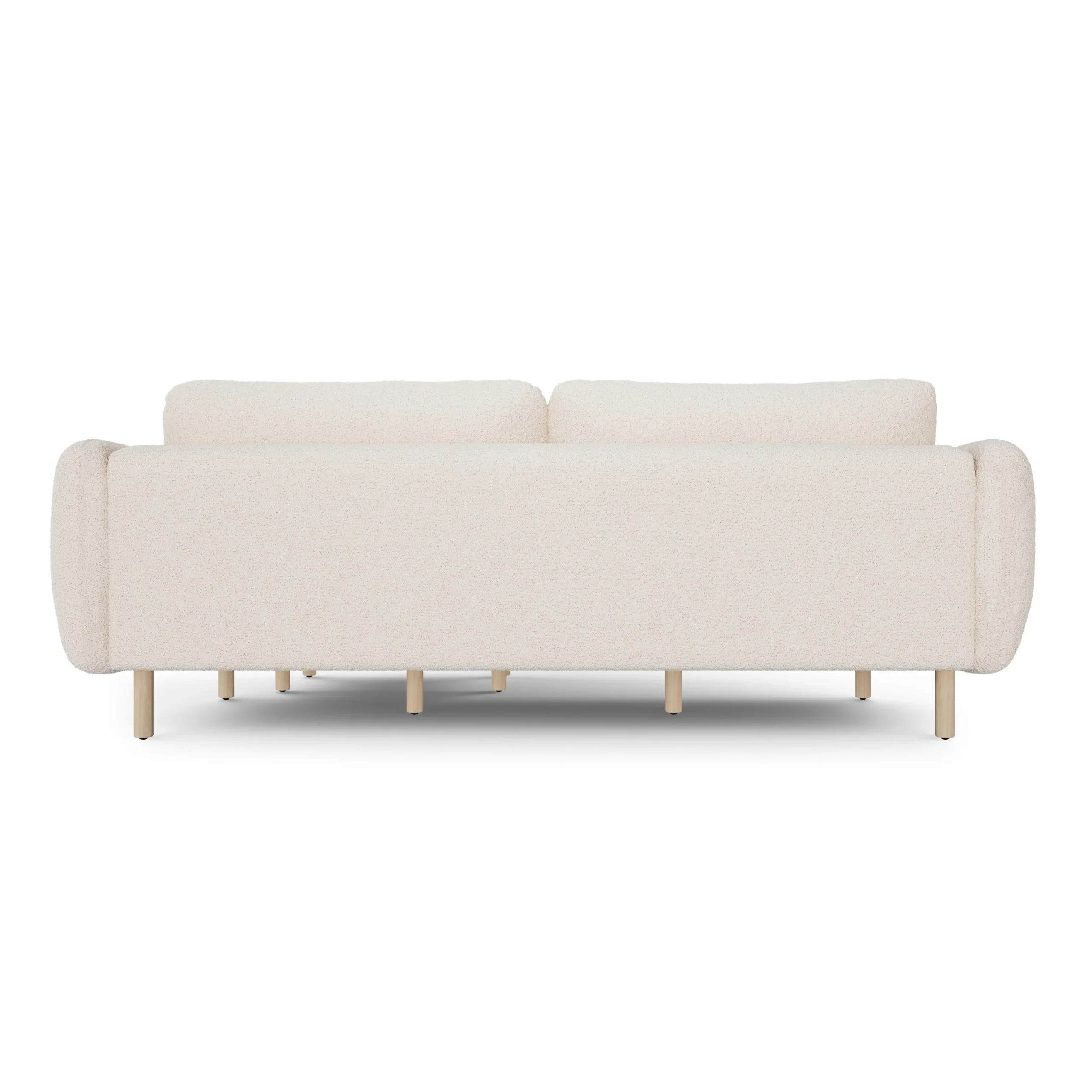 Sanders 85.5_ Reversible Sectional - Ivory Wool Bouclé - Image 8