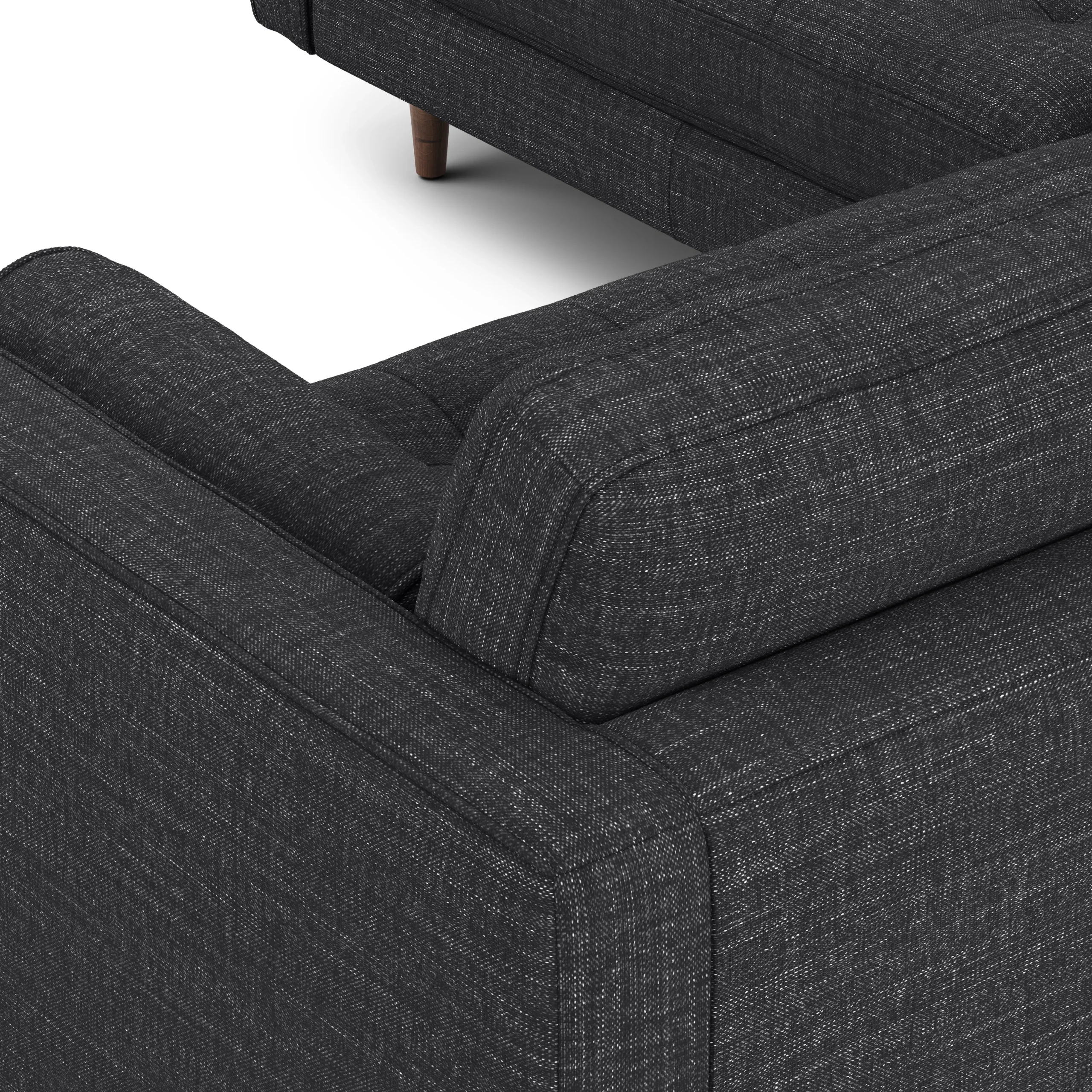 Sven 91_ Tufted Corner Sectional - Napa Charcoal - Image 8