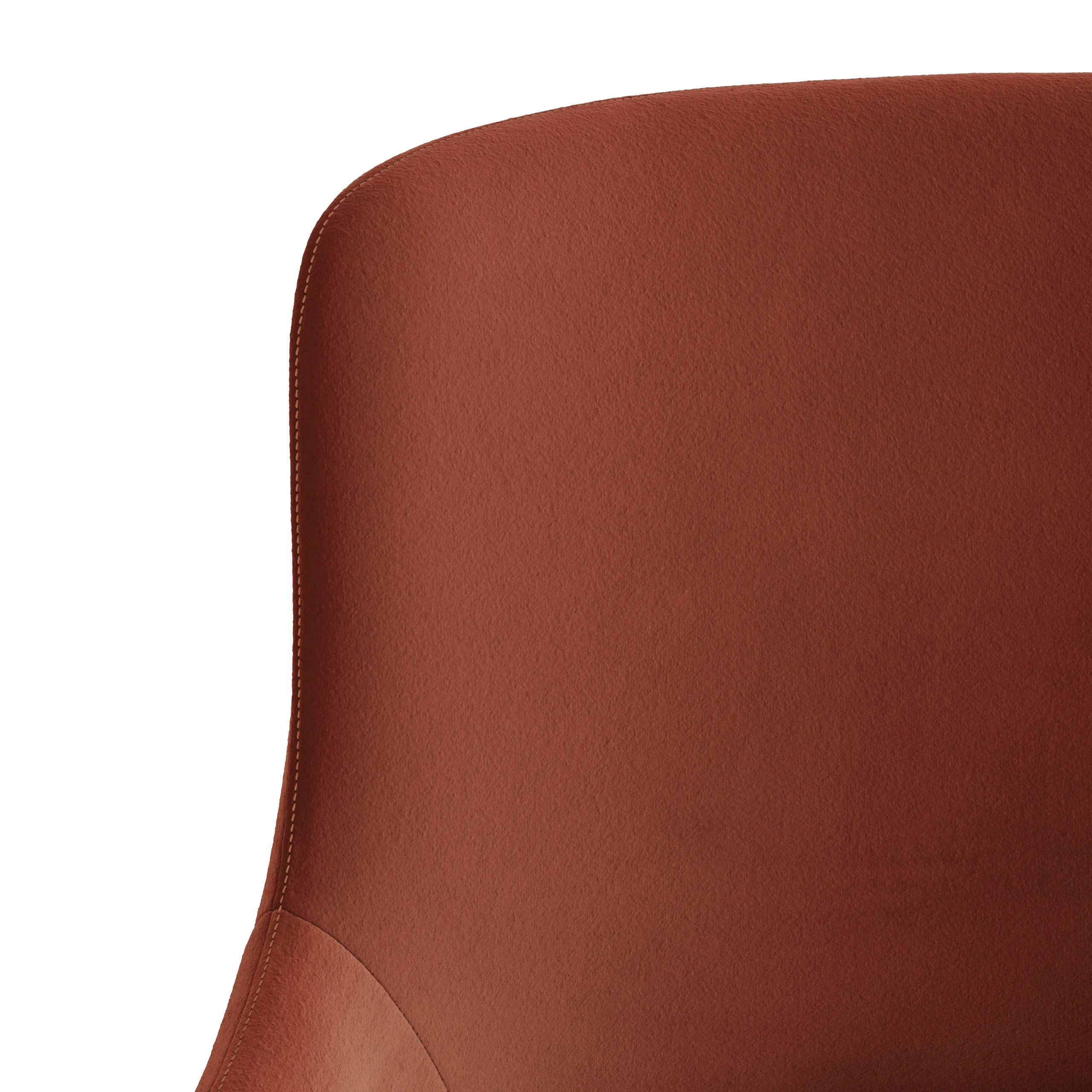 Harris Velvet Dining Armchair - Hale Rust - Image 8