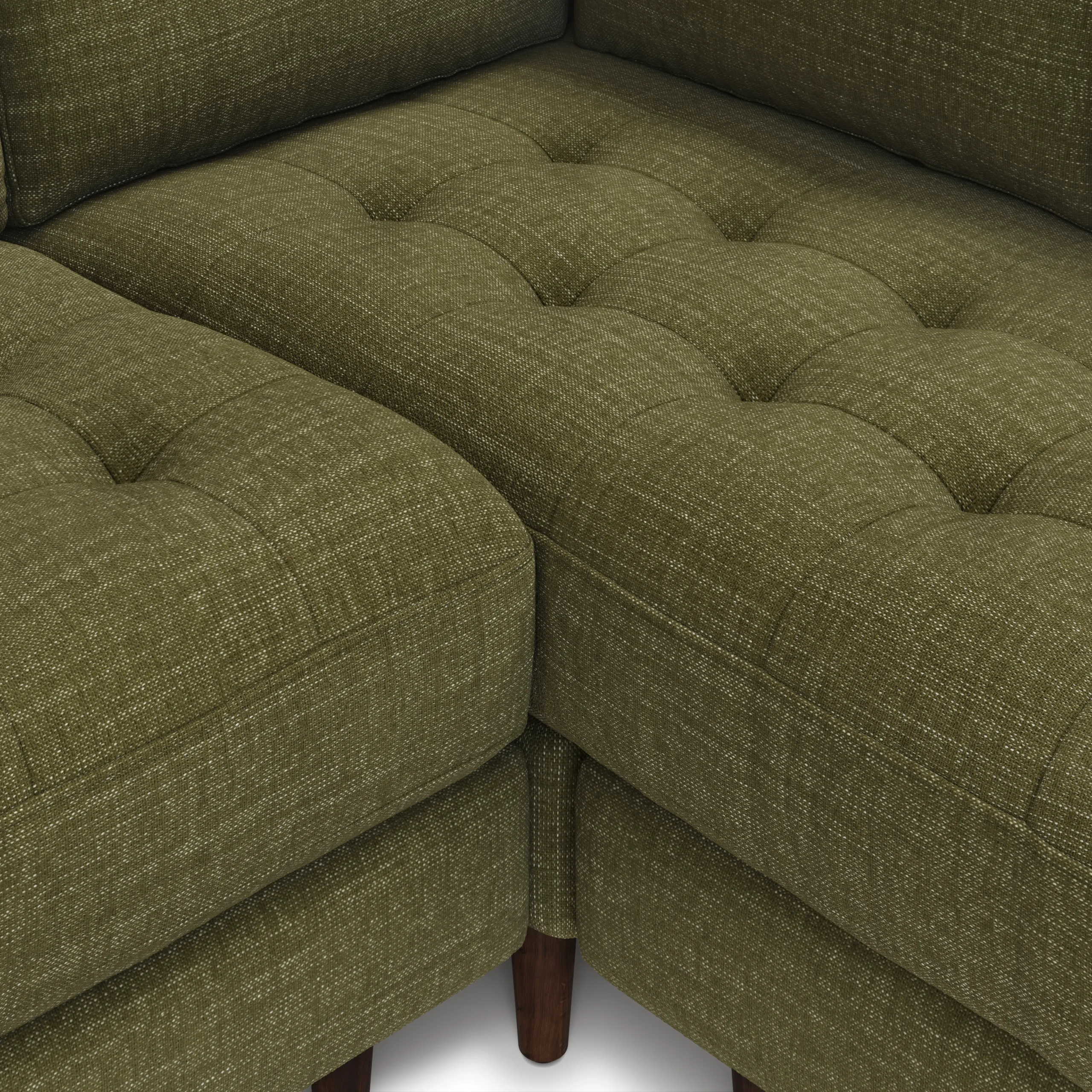 Sven 91_ Tufted Corner Sectional - Napa Moss - Image 8